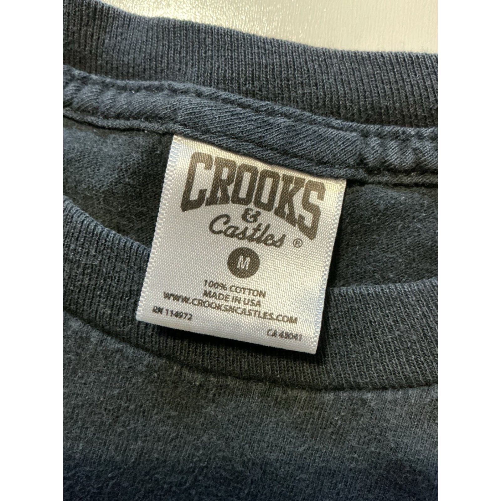 Crooks & Castles Crooks & Castles T-Shirt Box Logo Ratchet Resolvers Gun Black S/S M Mens Medium Size US M / EU 48-50 / 2 - 8 Thumbnail