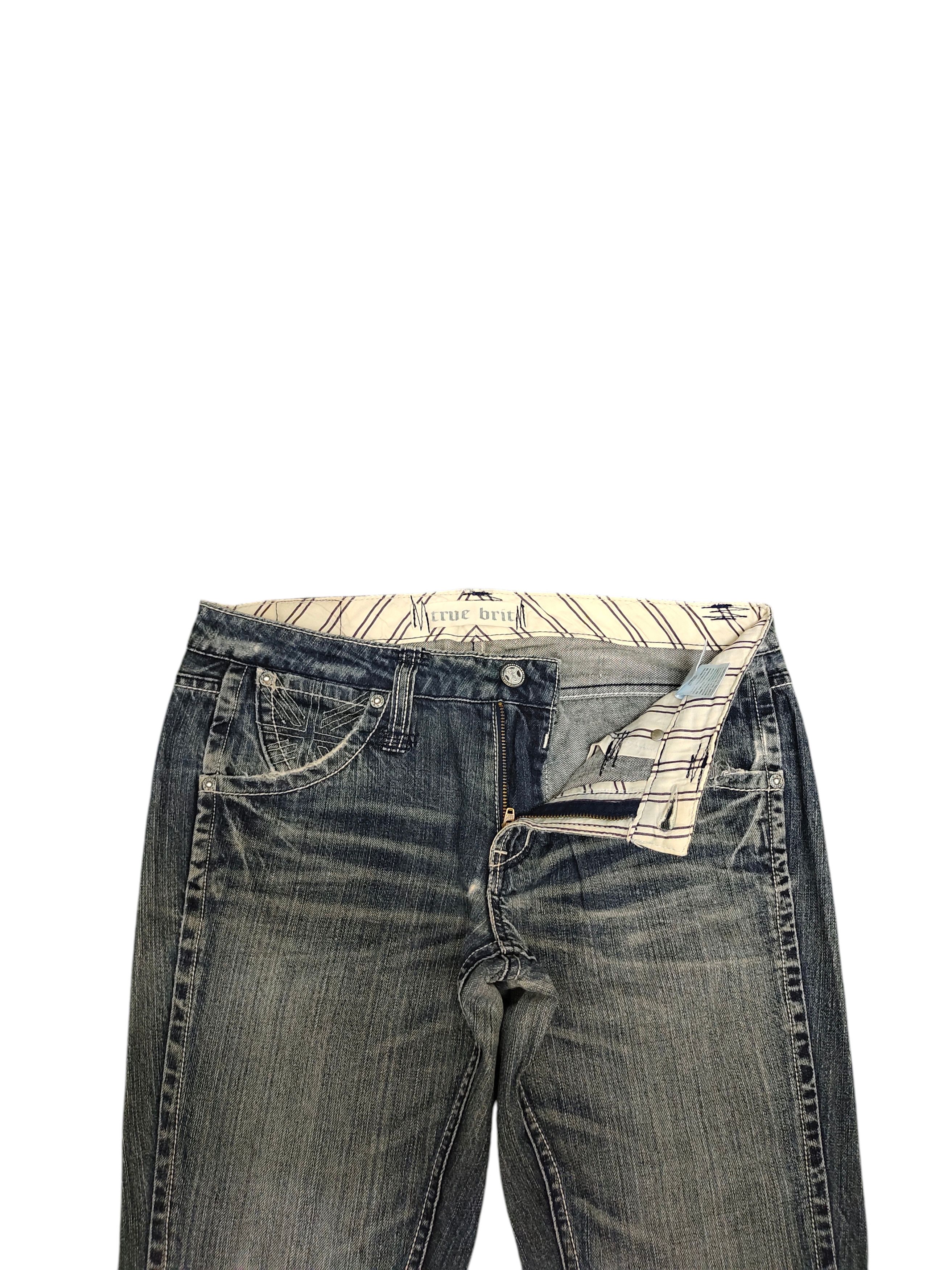 Le Grande Bleu (L.G.B.) Flare Jeans True Brit Embroidered Denim Bootcut Low Rise Size US 30 / EU 46 - 10 Thumbnail