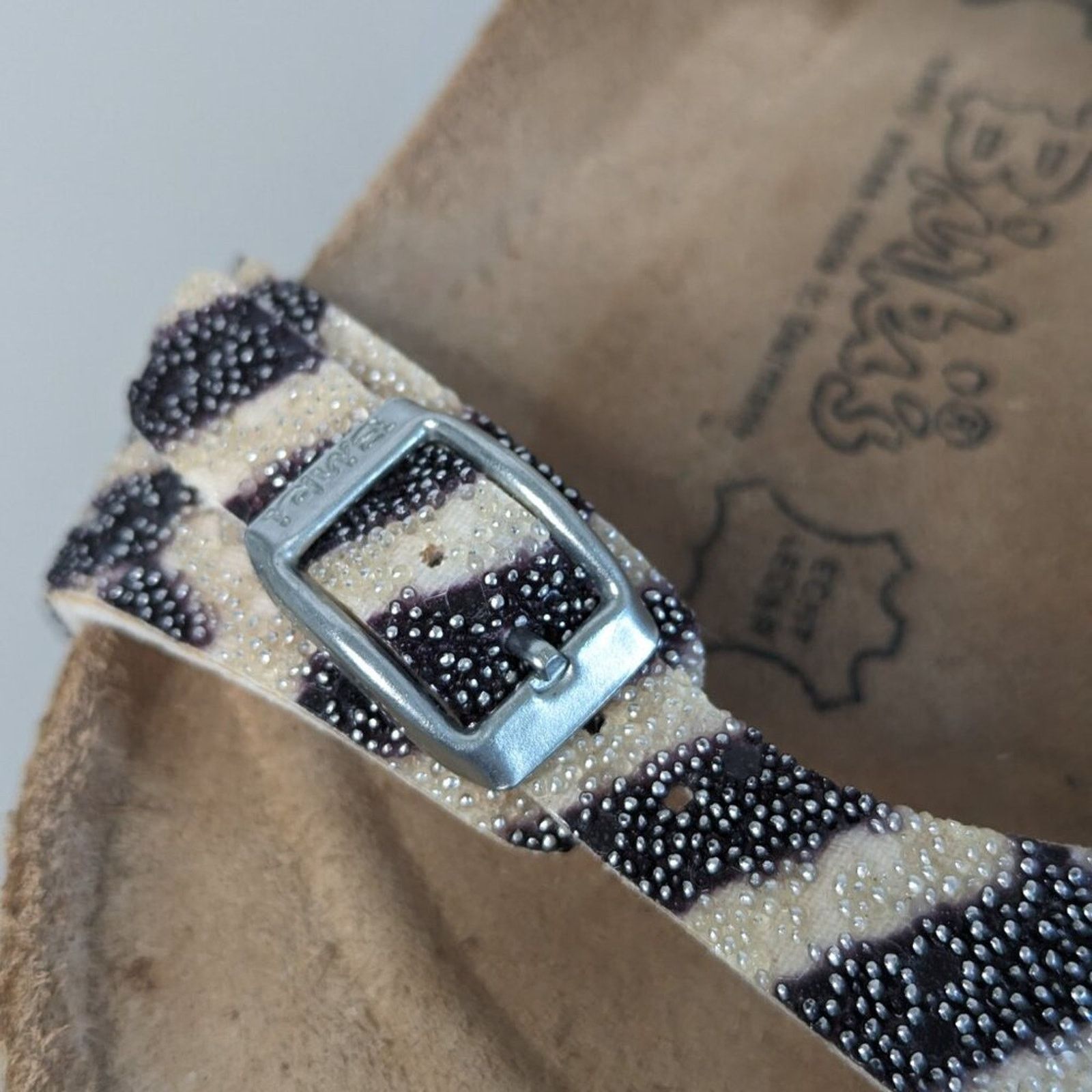 Birkenstock Birkenstock Birkis Black Tahiti Beaded Double Strap Sandals Size US 6 / IT 36 - 3 Thumbnail