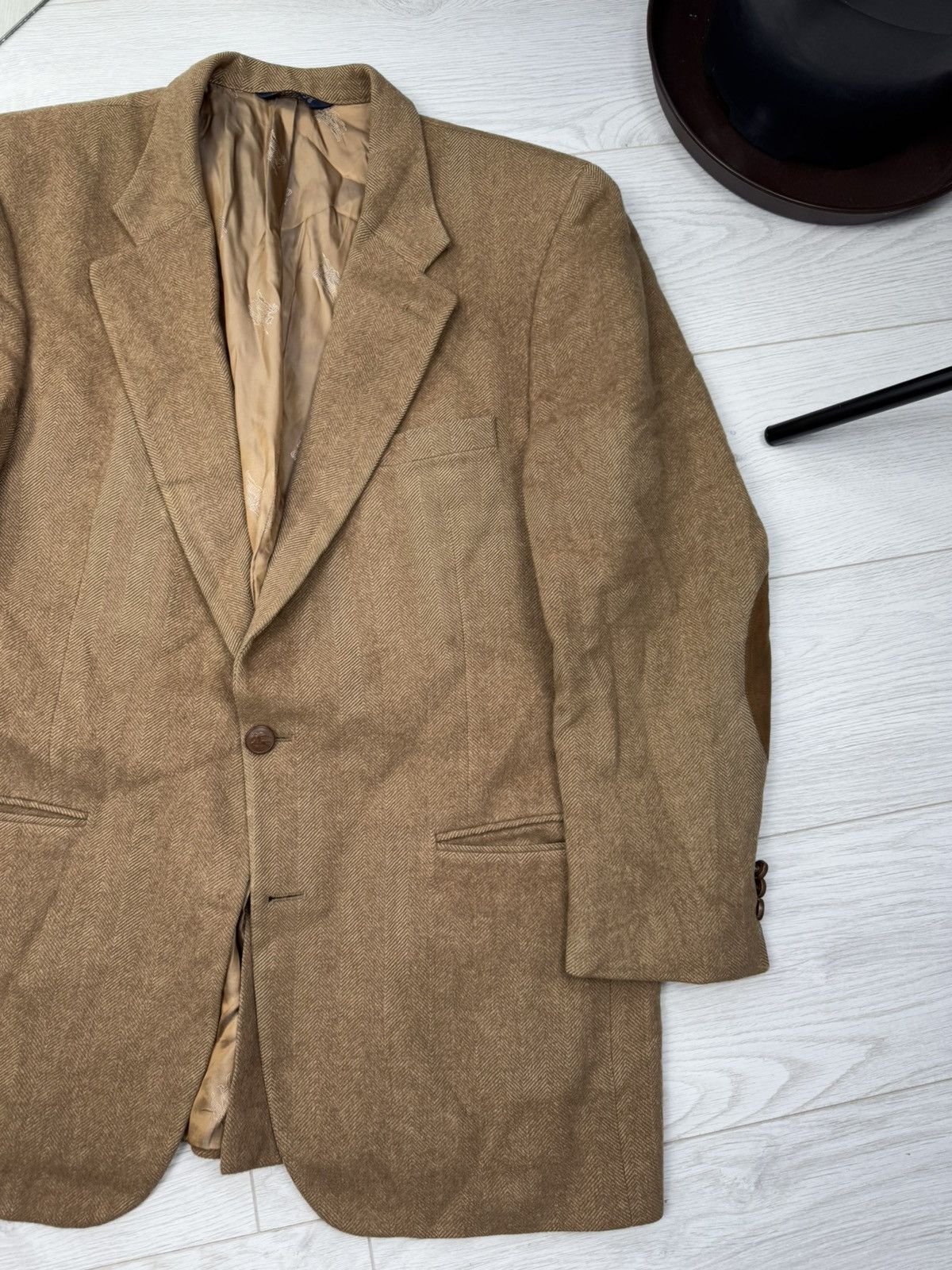 Burberry × Vintage Vintage Burberry Cashmere Rare Luxury Blazer Jacket Size 42R - 3 Thumbnail