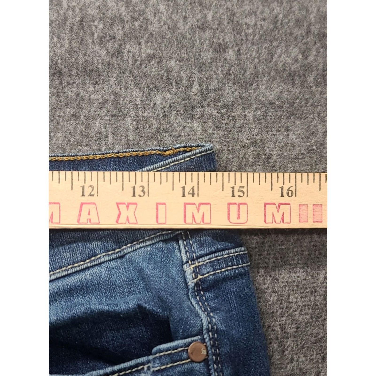 Vintage Judy Blue Jeans Womens 29x33 Straight Fit Ankle Mid Rise Distressed Raw Hem Denim Blue Jeans Size 29" - 4 Thumbnail