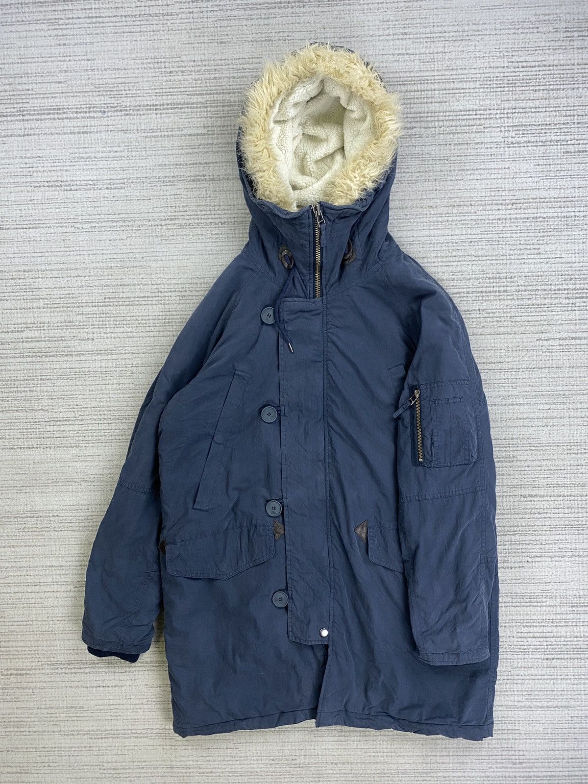 Japanese Brand × Quiksilver × Vintage Vintage Quiksilver Faux Fur Hoodie Parka Jacket Size US M / EU 48-50 / 2 - 6 Thumbnail