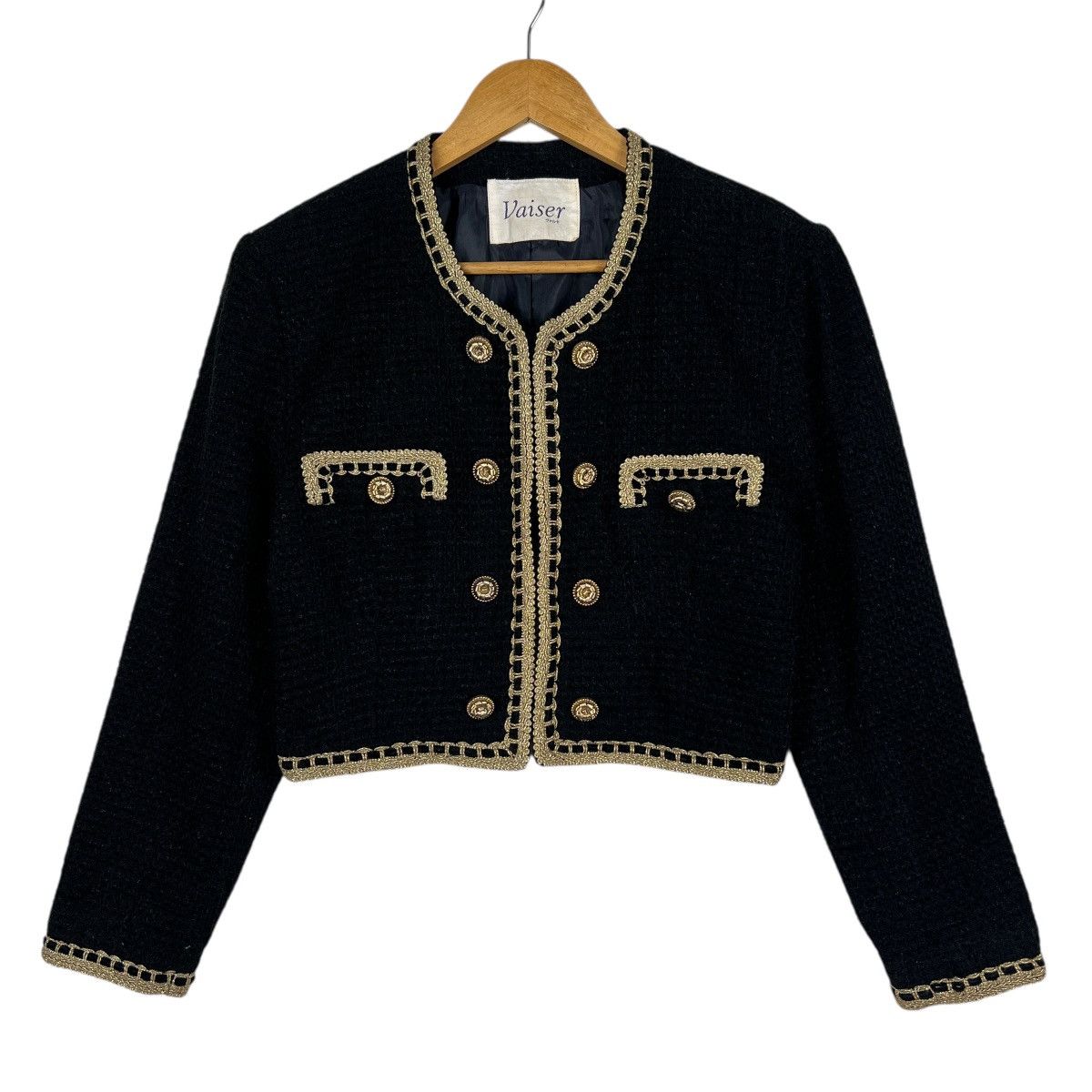 Japanese Brand 🔥 Vintage Vaiser Tweed Jacket Size S / US 4 / IT 40 - 1 Thumbnail
