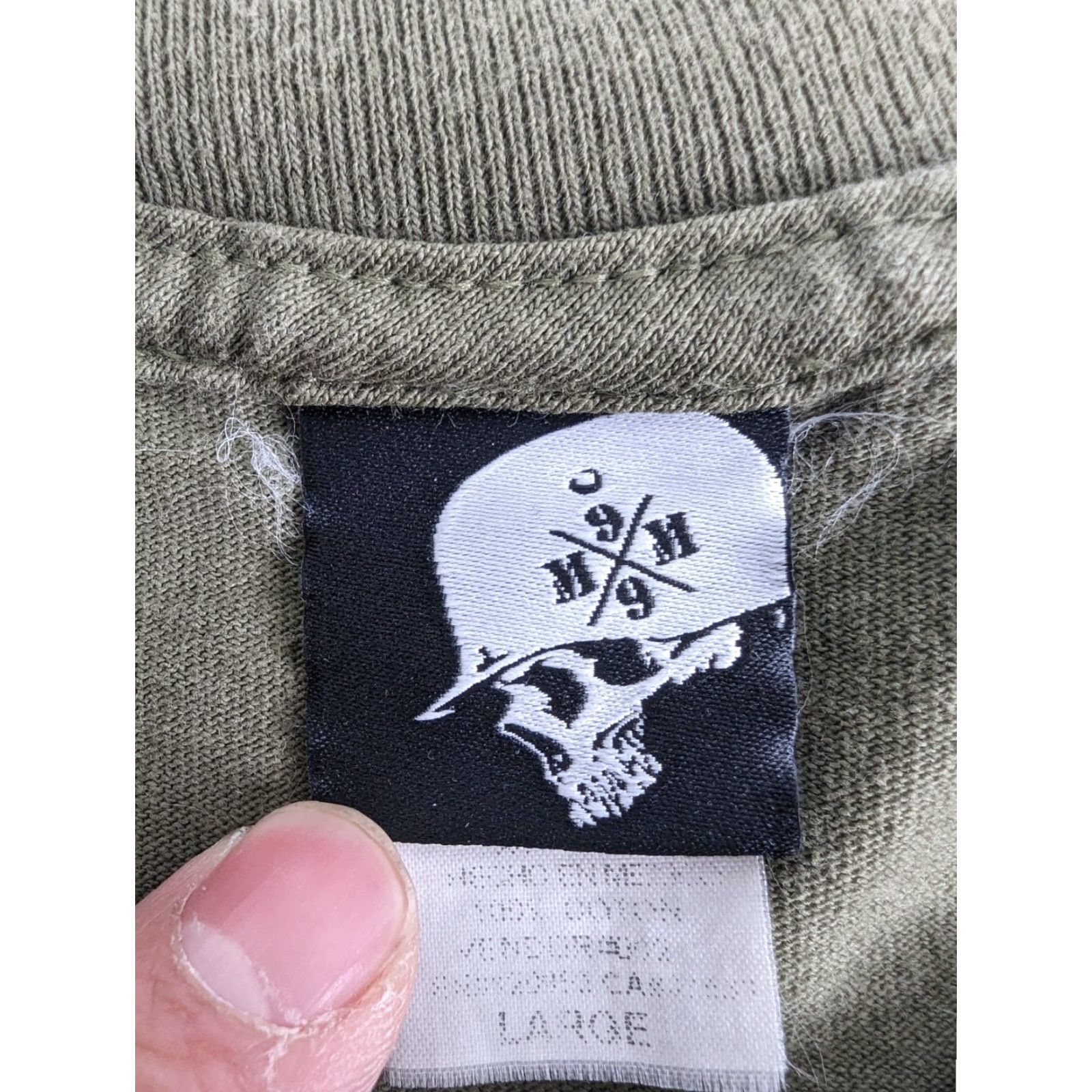 Metal Mulisha VINTAGE Metal Mulisha Army Green Skull T-Shirt Mens L Green Logo 90s? (Note: Need to only use words from original title and follow structure) Size US L / EU 52-54 / 3 - 7 Thumbnail