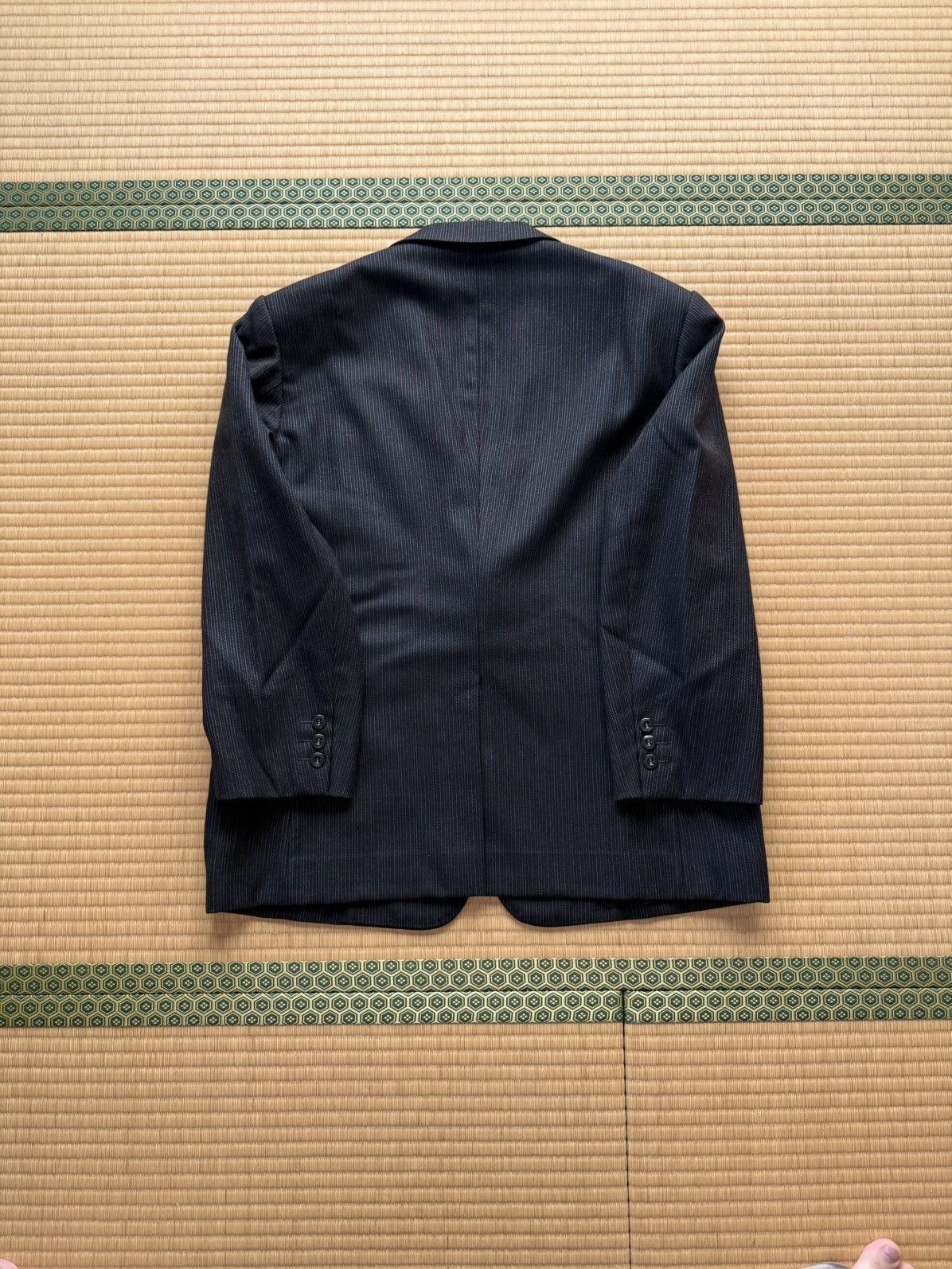 Other Vintage REFINE SUPER ALL WOOLBlueGrey Pinstripe 3-Piece Suit Size 42R - 13 Thumbnail