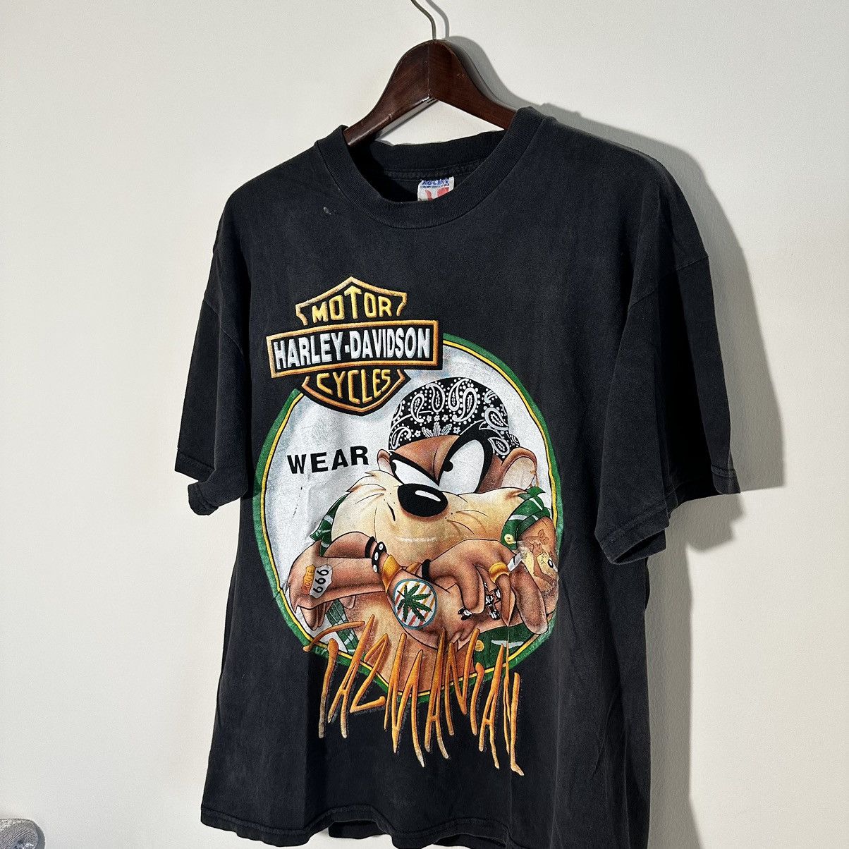 Harley Davidson × Vintage Taz Harley Davidson 420 T-Shirt L Size US L / EU 52-54 / 3 - 2 Thumbnail