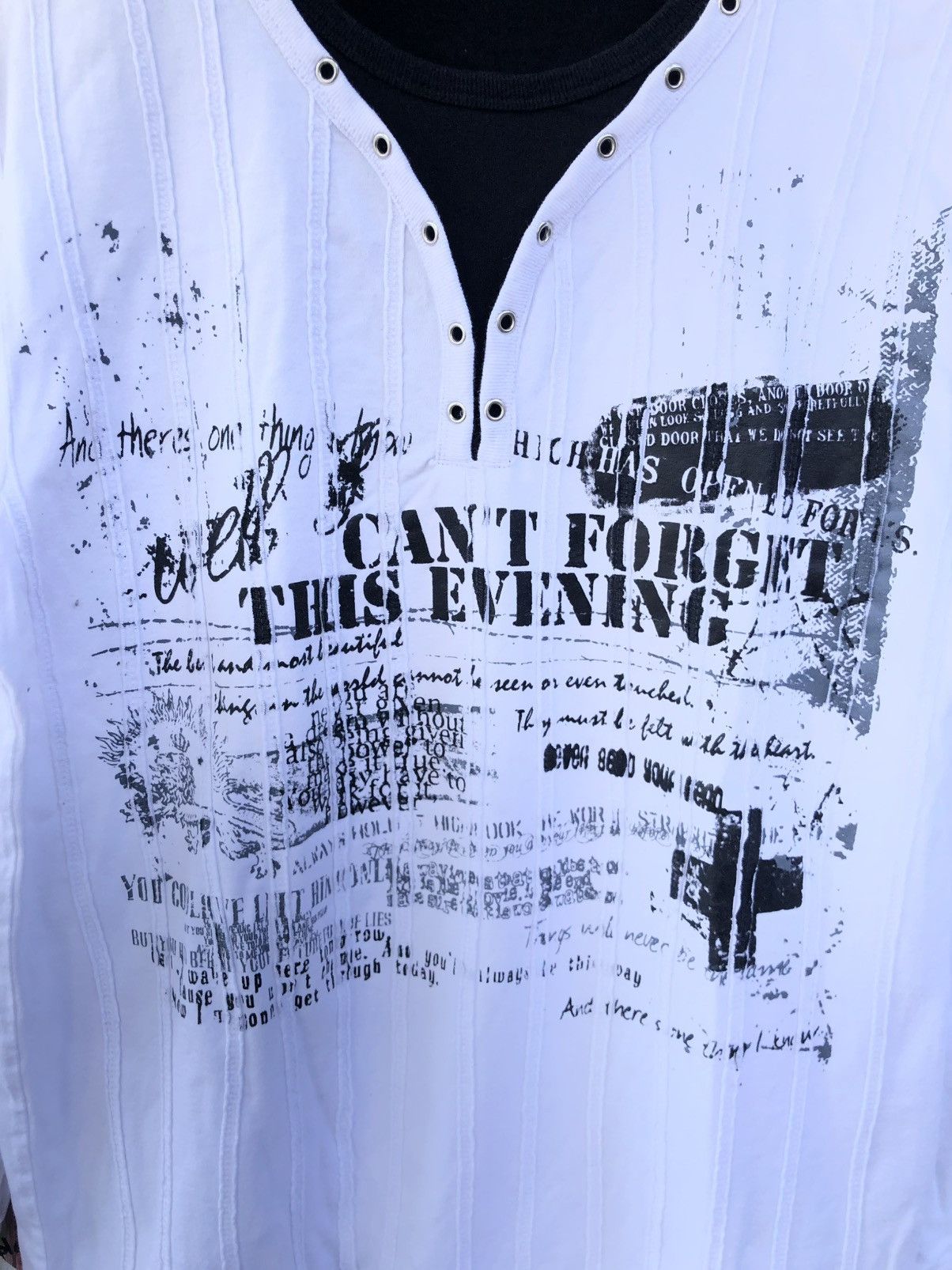 Japanese Brand JAPANESE SHIFT UP POEM DOUBLE LAYER LONGSLEEVE Size US L / EU 52-54 / 3 - 4 Thumbnail