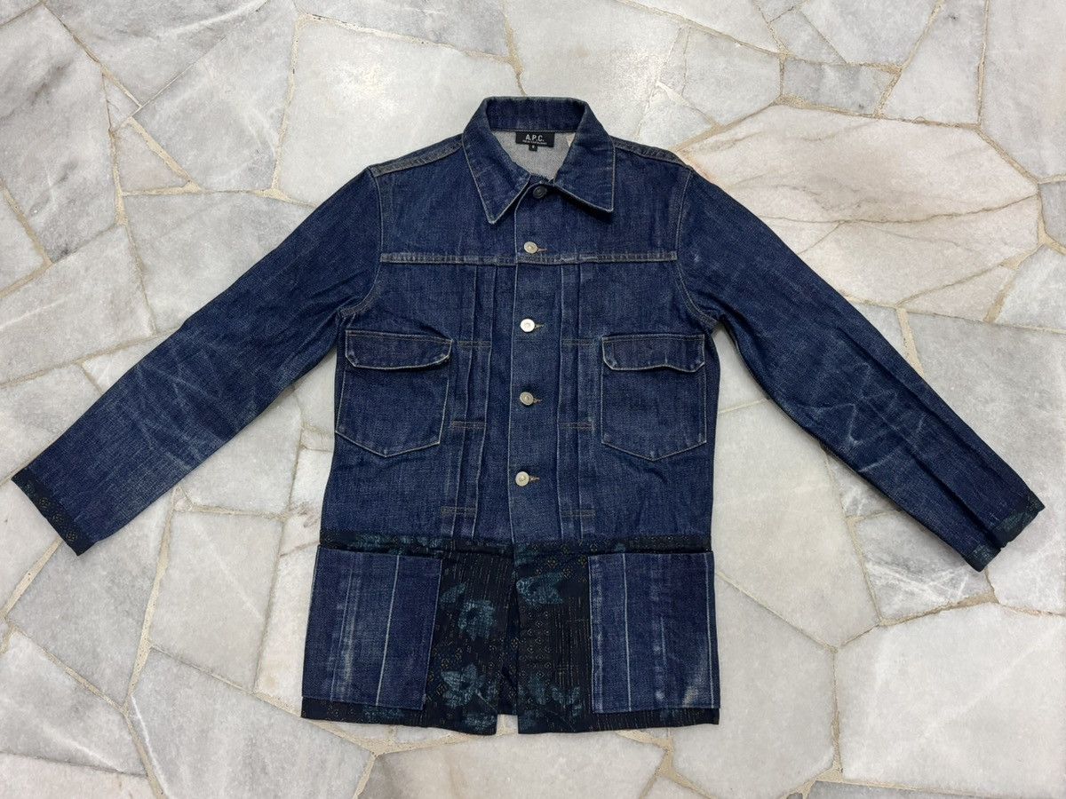image of A P C x Vintage Selvedge Denim Jacket, Men's (Size Small)