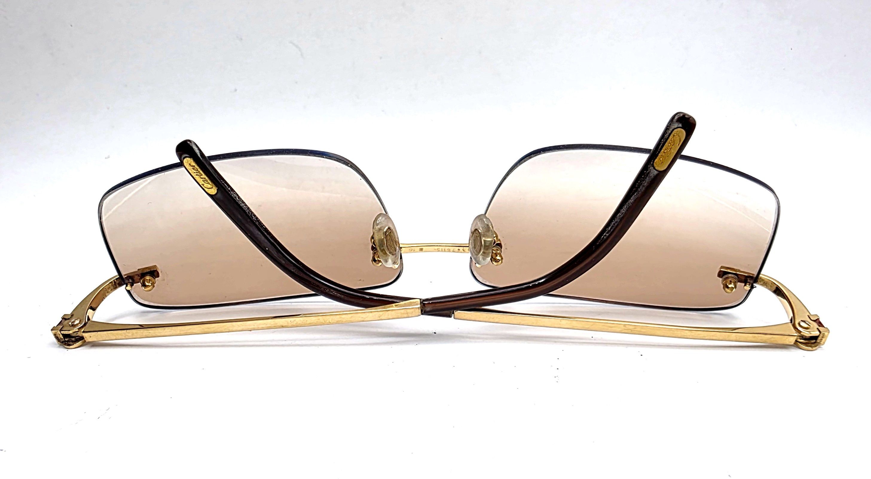 Cartier Luxury Cartier Pink Sapphire Sunglasses 17309 Size ONE SIZE - 14 Thumbnail