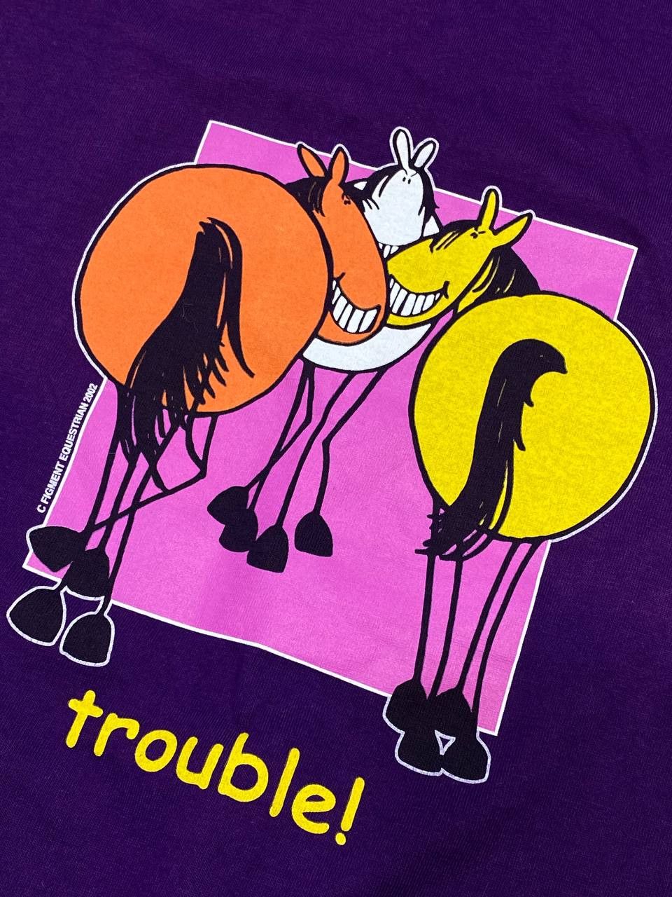 Cartoon Network Vintage Figment Disney 2002 Horses Trouble! Promo T-Shirt Size US M / EU 48-50 / 2 - 7 Thumbnail