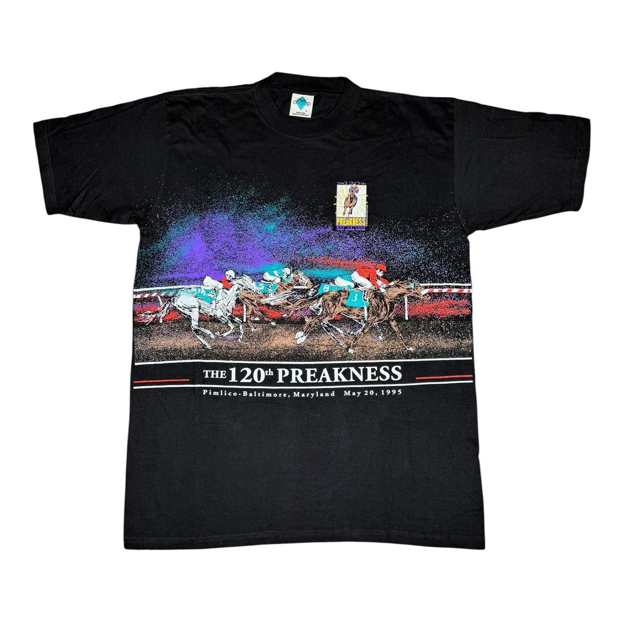 Vintage Vintage 90s 120th Preakness Horse Racing Maryland AOP Shirt Size US L / EU 52-54 / 3 - 1 Thumbnail