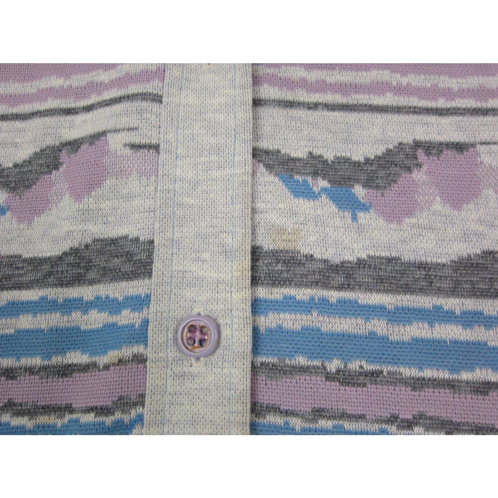 Doublet VINTAGE The Towner Shirt Womens L Gray Blue 70s 60s Fair Isle Button-Up Knit Cardigan? Size L / US 10 / IT 46 - 4 Thumbnail