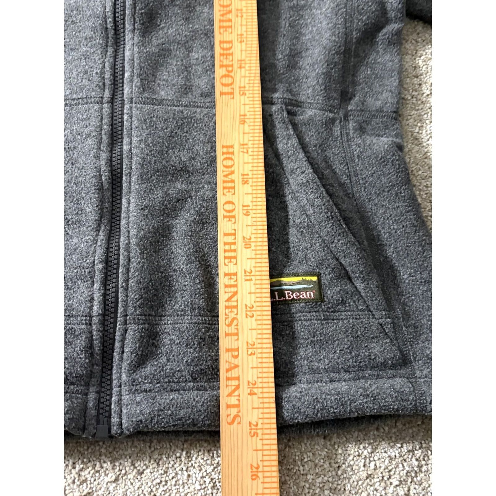 Vintage L.L. Bean Fleece Jacket Womens Medium Gray Full Zip Pathful Logo Cozy Pockets Size M / US 6-8 / IT 42-44 - 5 Thumbnail