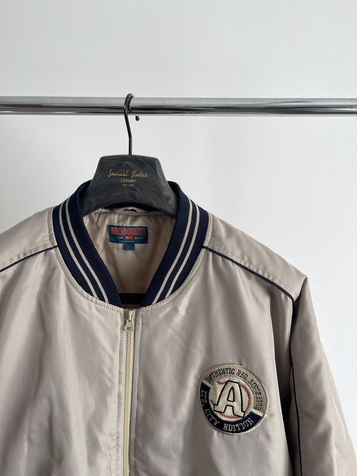Vintage Vintage innocenti bomber beige light jacket logo Size US L / EU 52-54 / 3 - 3 Thumbnail