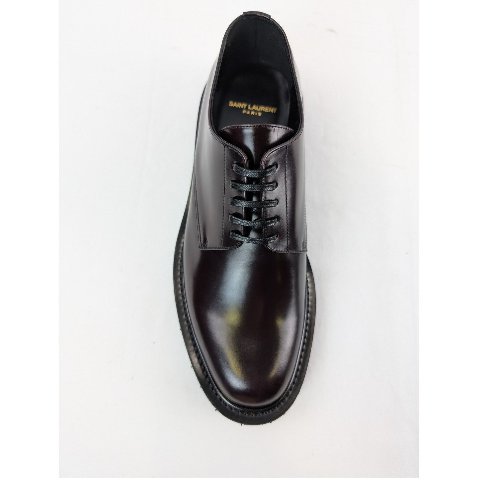 Saint Laurent Paris o1rshd1 Army 20 Derby Boots in Dark Wine (Burgundy) Size US 12 / EU 45 - 18 Thumbnail