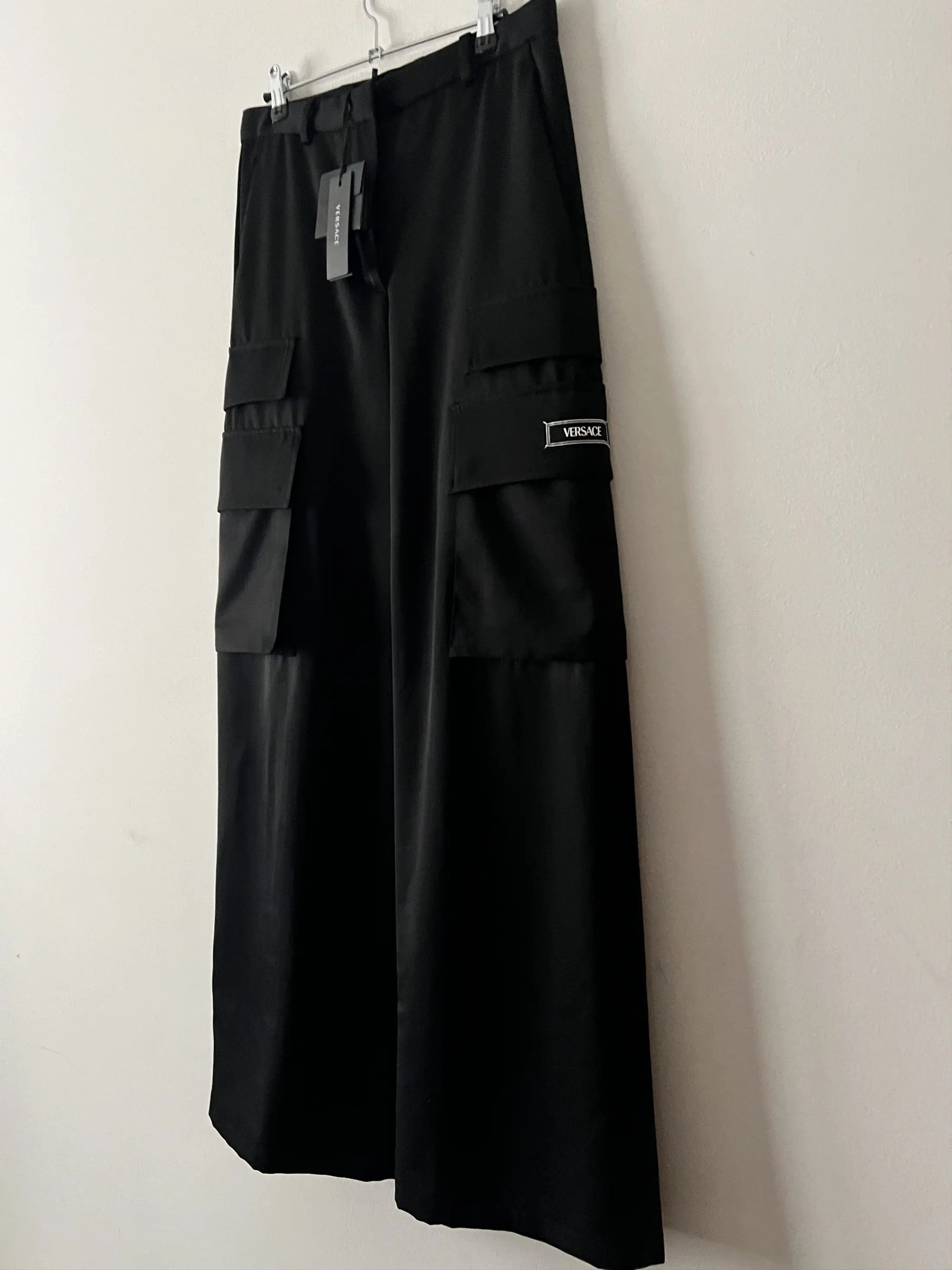 Versace Virgin Wool Cargo Pants Palazzo Design Size 26" / US 2 / IT 38 - 4 Thumbnail