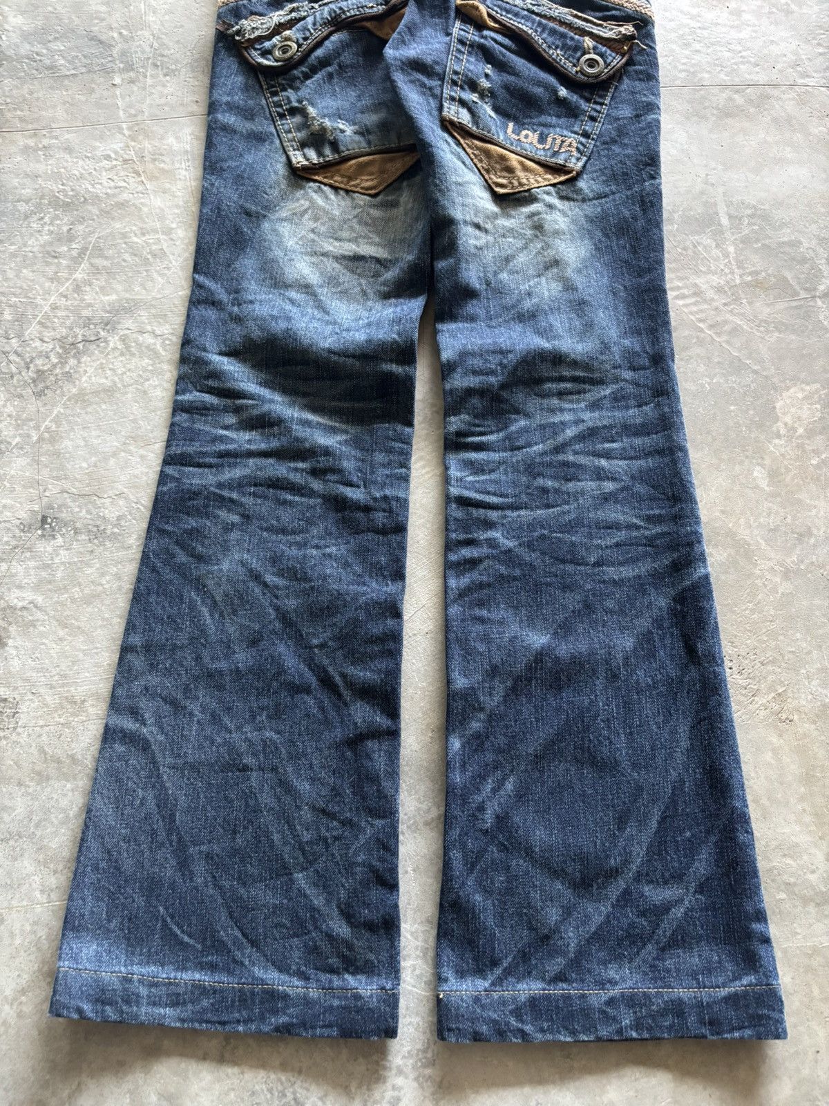 If Six Was Nine LOLITA flare up western style washed distressed japanese Size US 27 - 15 Thumbnail