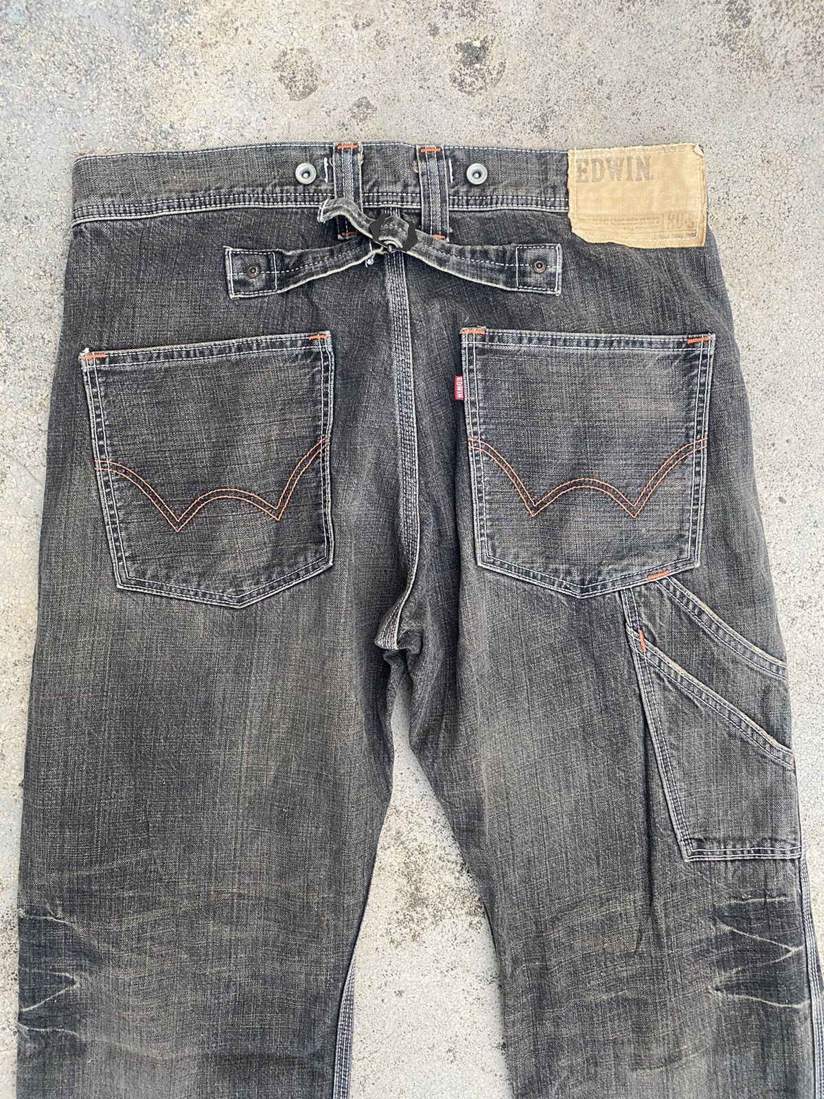 Edwin × Japanese Brand × Vintage Vintage y2k Edwin XV-S Faded Buckel Jeans Size US 33 - 14 Thumbnail