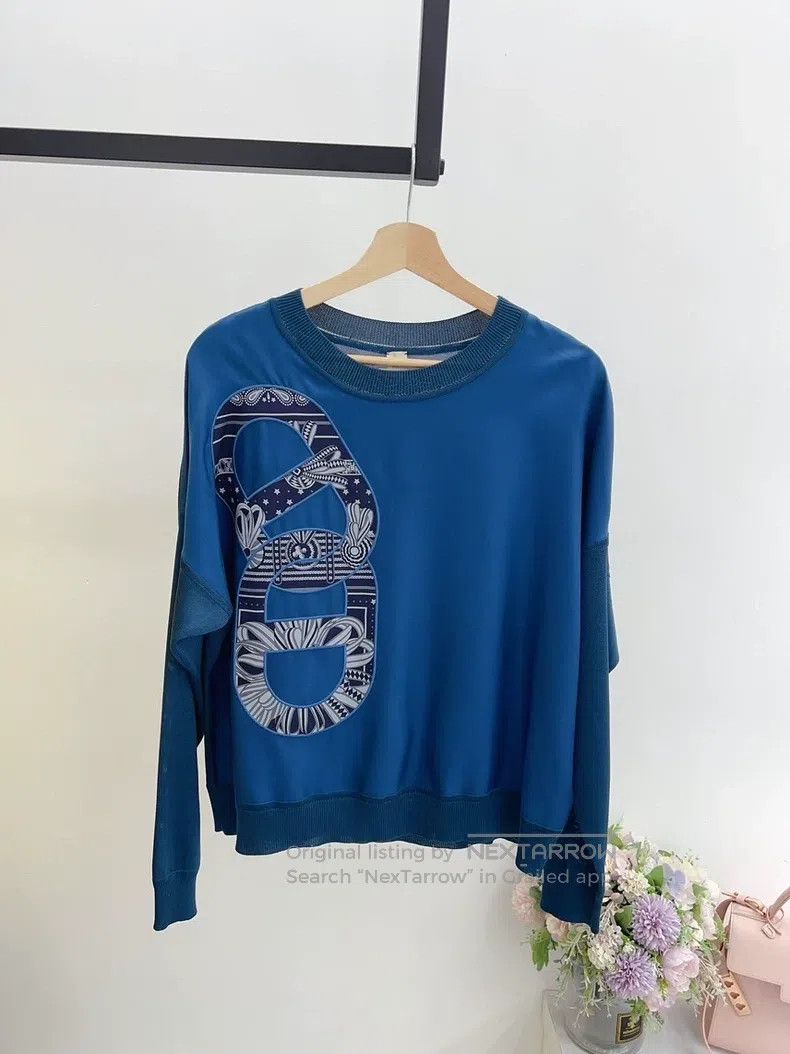 Hermes Hermes Lake blue pig nose pullover Size XS / US 0-2 / IT 36-38 - 1 Thumbnail