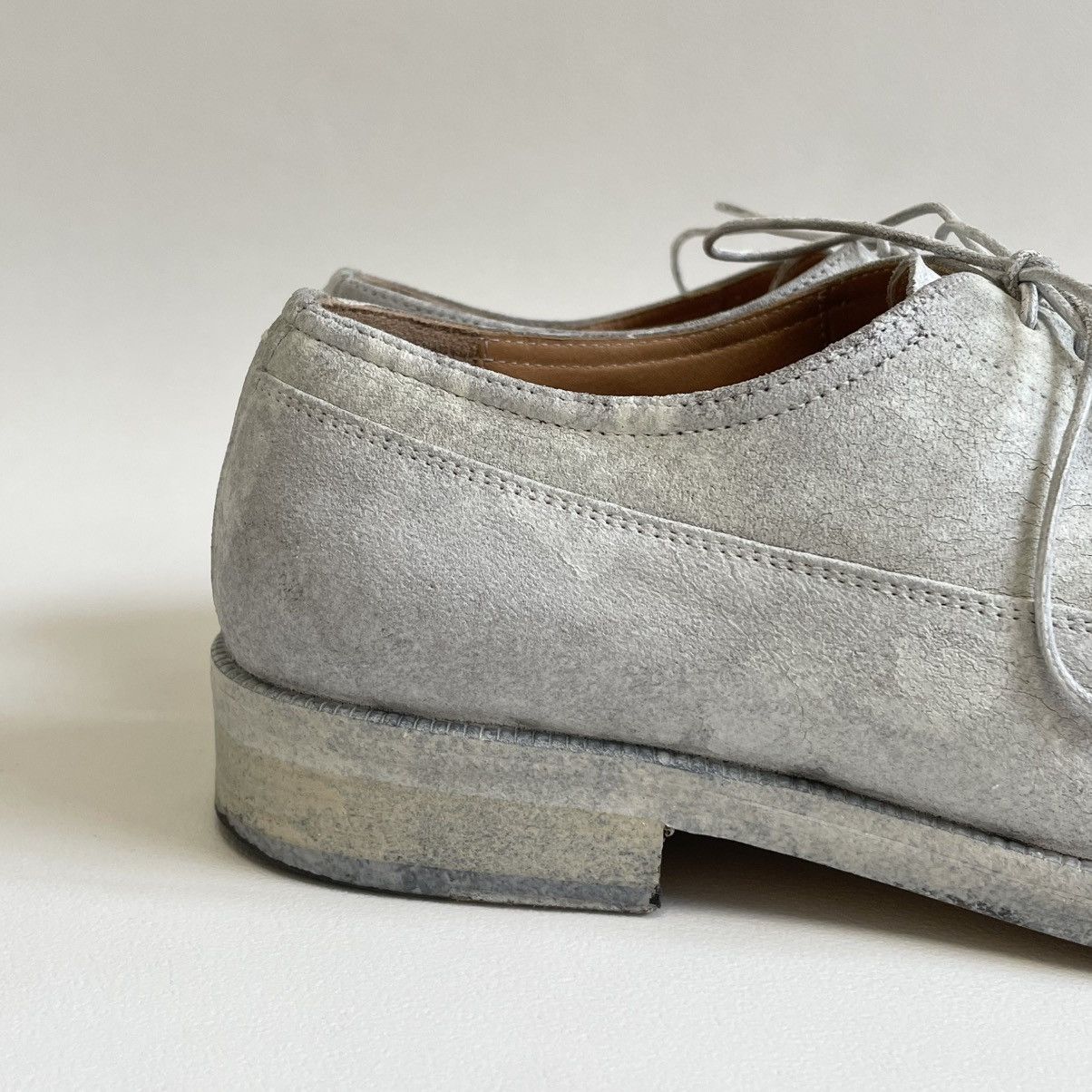 Maison Margiela ‘Painted White Suede’ Derby Shoes Size US 8 / EU 41 - 4 Thumbnail