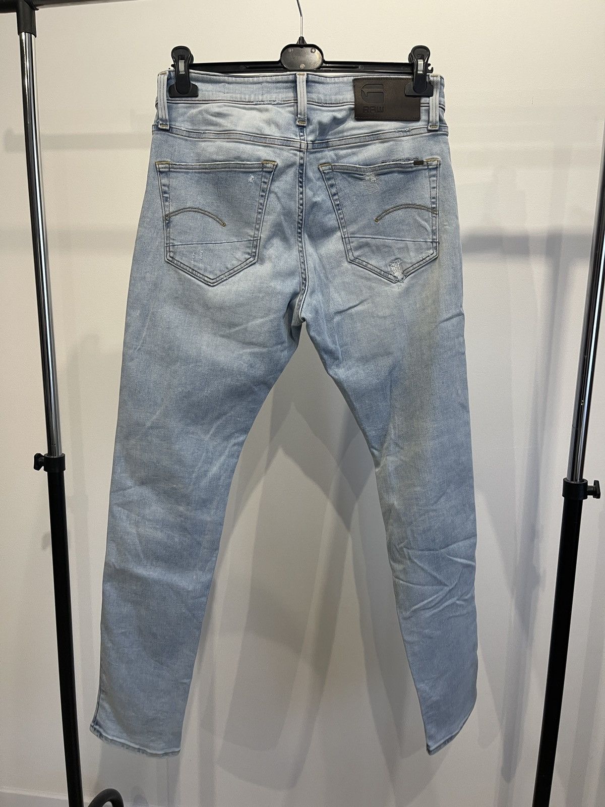 G-Star G-Star RAW 3301 Slim Distressed Denim Jeans 31/32 Size US 31 - 6 Thumbnail