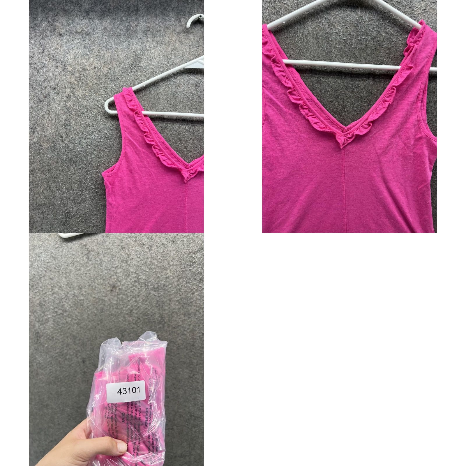Lilly Pulitzer Lilly Pulitzer Tank Womens XS Pink Ruffle V-Neck Sleeveless Jersey Summer Shirt Size XS / US 0-2 / IT 36-38 - 8 Thumbnail
