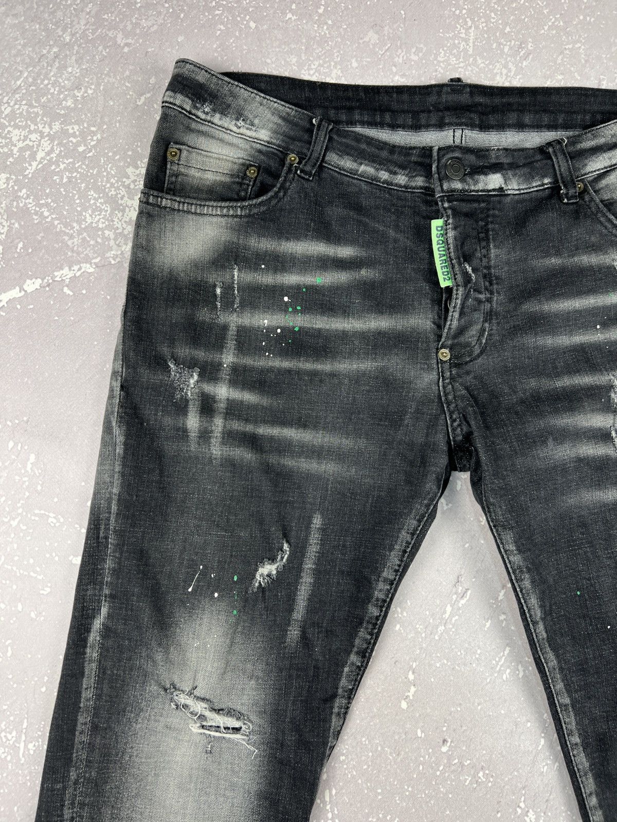 Dsquared2 Dsquared2 Distressed Painted Denim Jeans Gallery Depd Style Size US 36 / EU 52 - 4 Thumbnail
