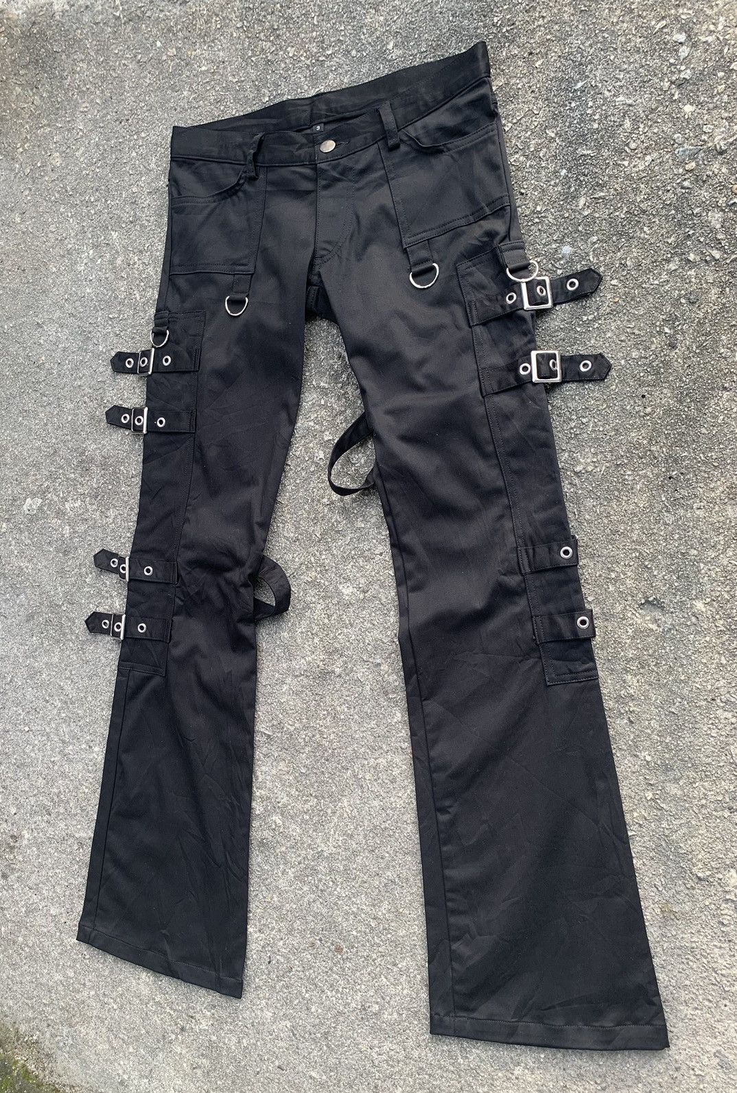 If Six Was Nine Bondage Gothic Punk Unisex Unbrand Flare Pant Made In Japan Size US 28 / EU 44 - 5 Thumbnail