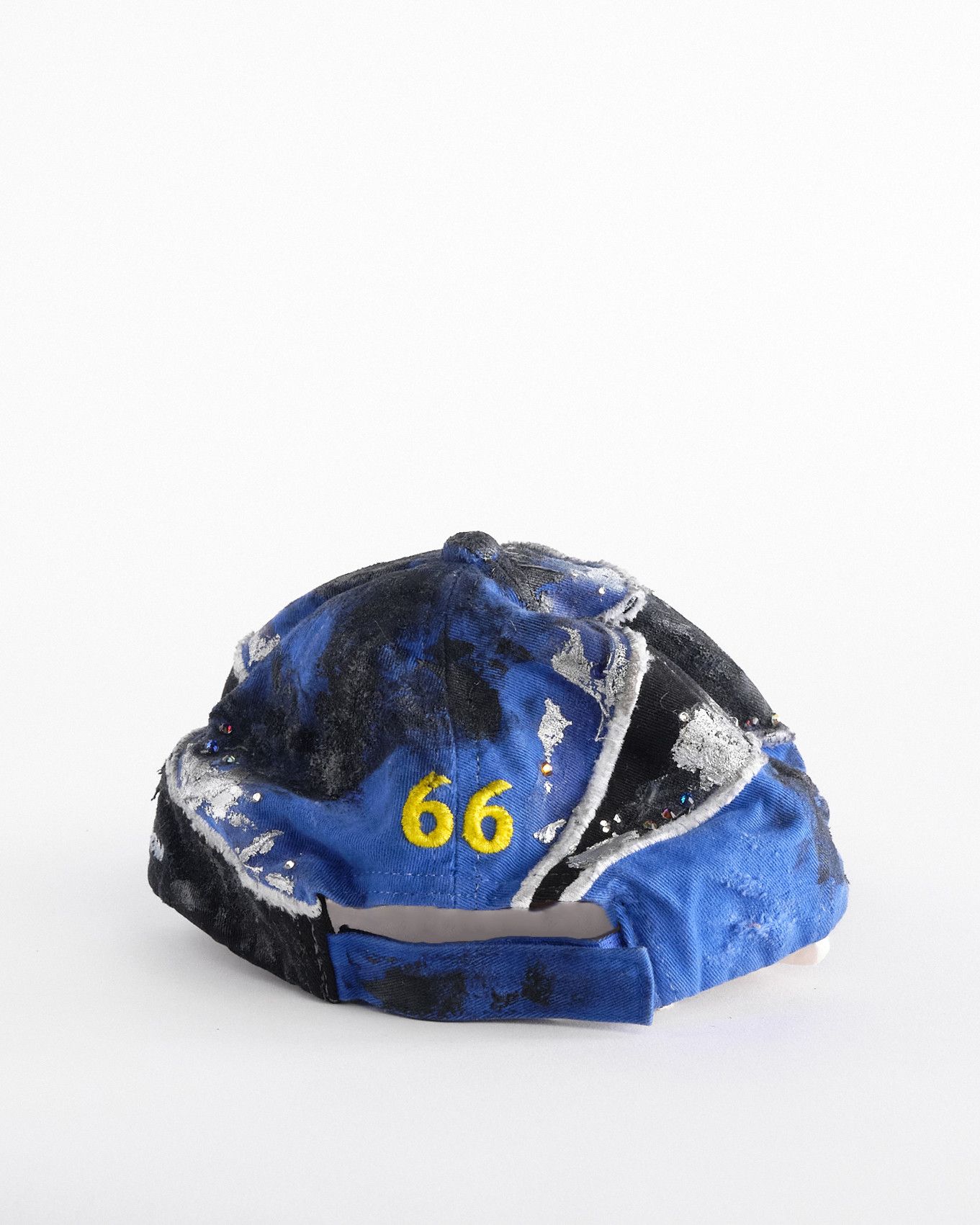 Other ASTROBOI* 'Racing' black and blue distressed rhinestone hat Size ONE SIZE - 4 Thumbnail