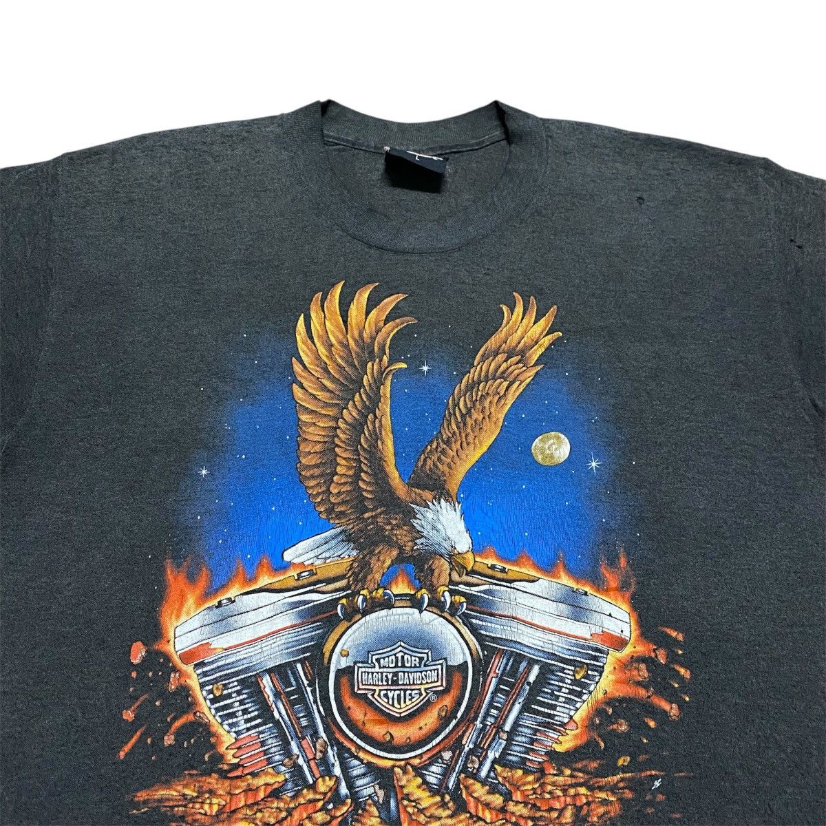 Harley Davidson Rare‼️🔥Vintage 3D Emblem Harley Davidson Eagle Engine T-Shirt Size US M / EU 48-50 / 2 - 3 Thumbnail