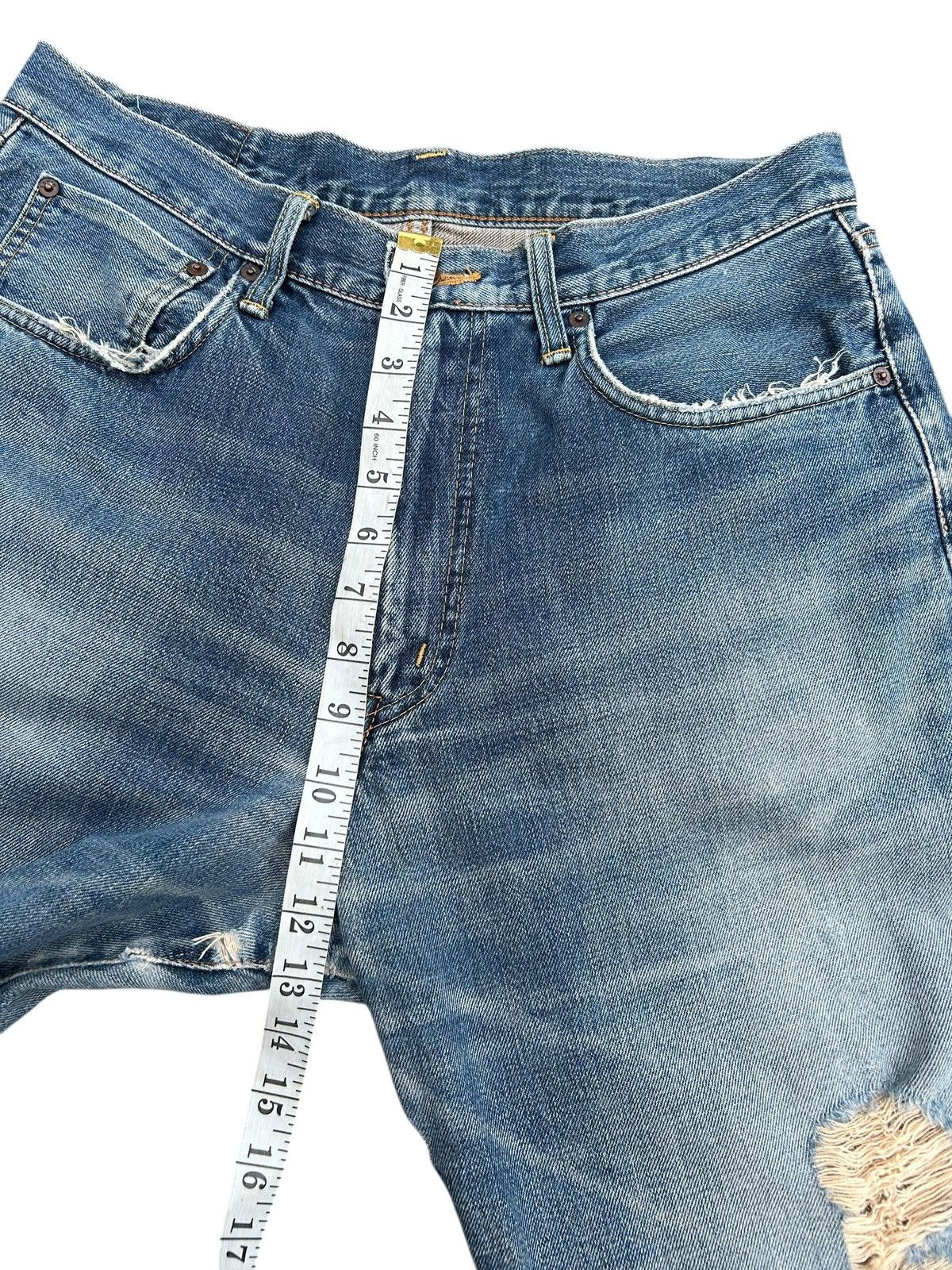 Kapital Vintage Edwin 505 Selvedge Thrashed Distressed Denim Jeans Size US 33 - 18 Thumbnail
