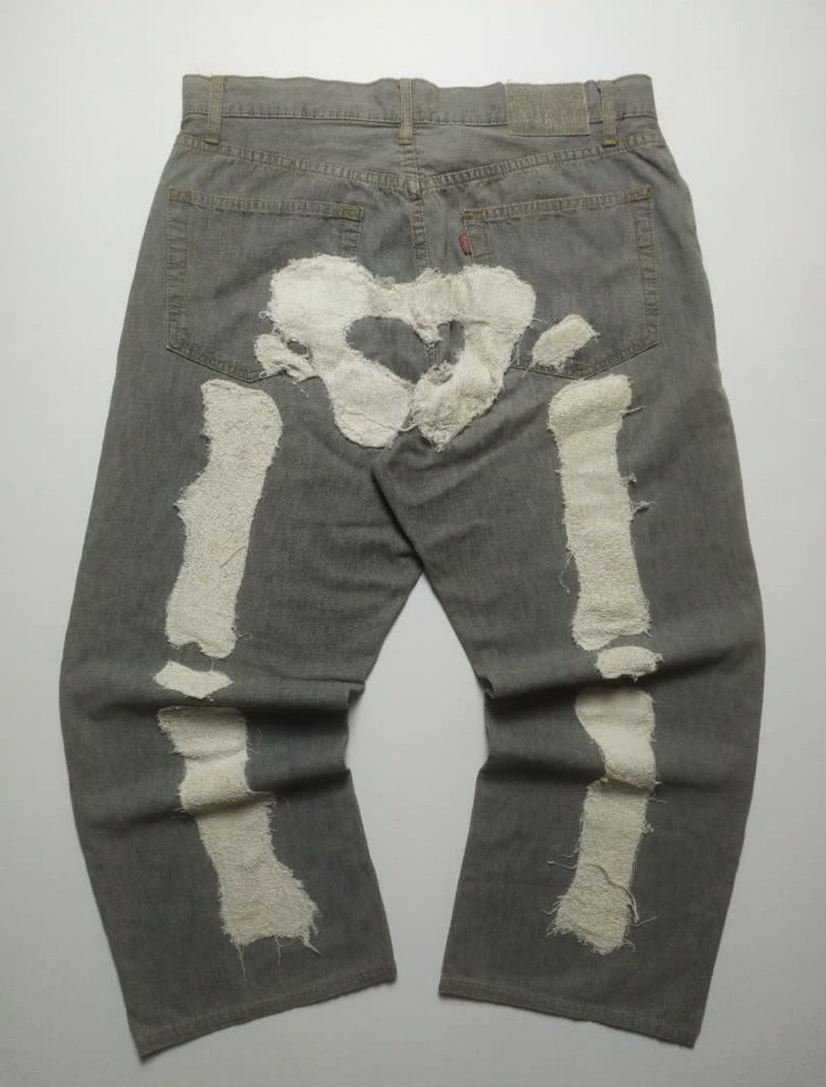 Vintage Vintage Japans Brand Patchwork Skull Bone Pant Size US 30 / EU 46 - 3 Thumbnail