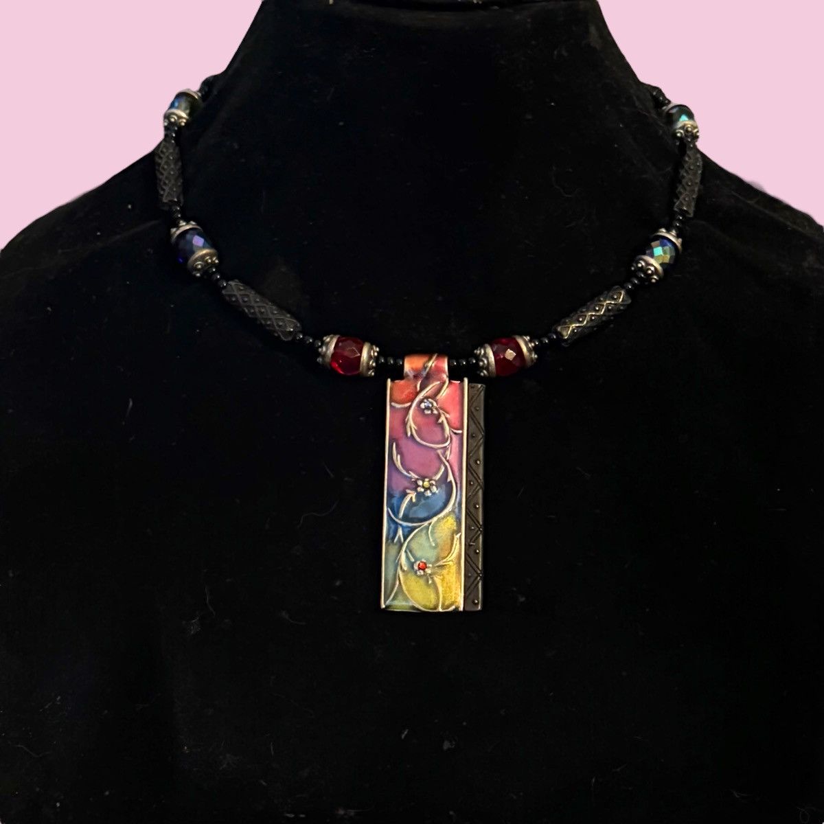 Chicos Chico’s beaded colorful floral pendant wire necklace Size ONE SIZE - 1 Thumbnail