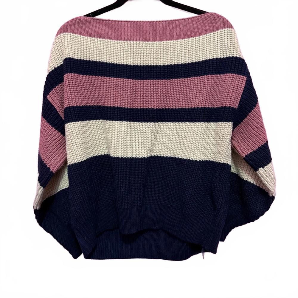 Designer Cozy Oversized Striped Sweater Size S / US 4 / IT 40 - 2 Thumbnail