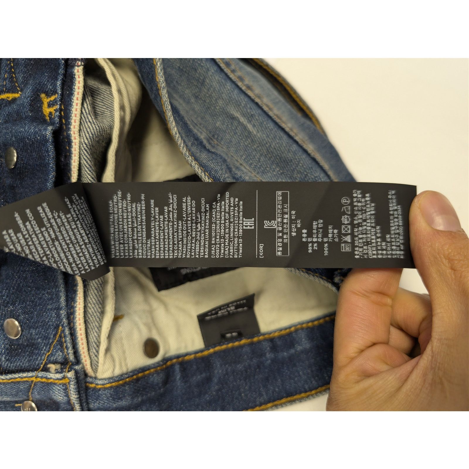 Tom Ford o1rshd1 Slim Fit Denim Jeans in Washed Dark Indigo Size US 32 / EU 48 - 20 Thumbnail