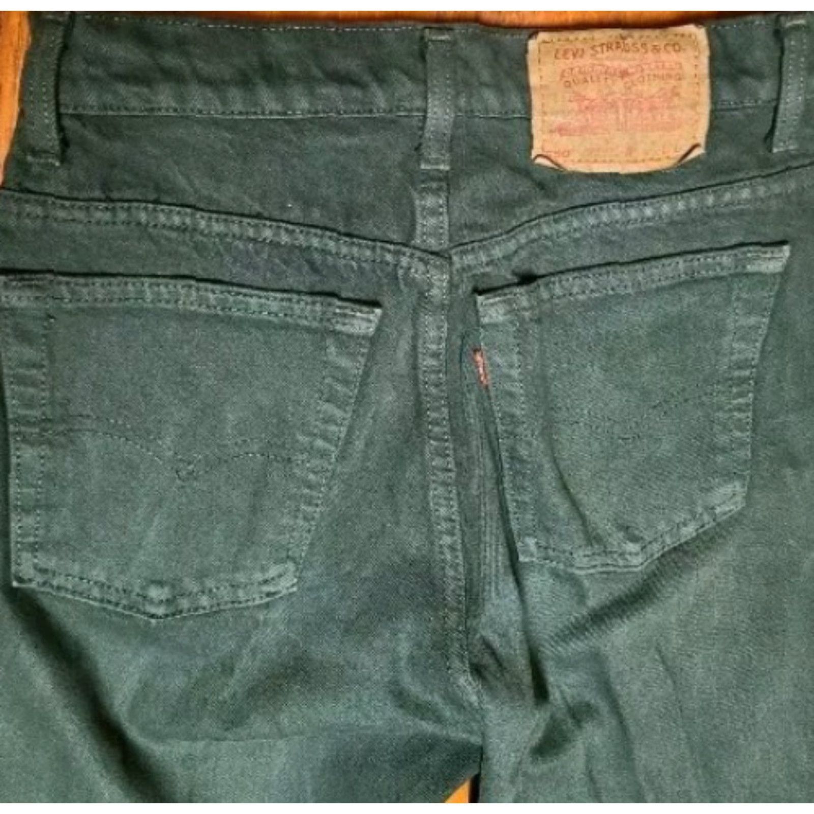 Levi's VINTAGE Levi's 550 Relaxed Fit Tapered Leg Jeans Women 11 Long 29x33 Green USA Vintage Size 32" / US 10 / IT 46 - 3 Thumbnail