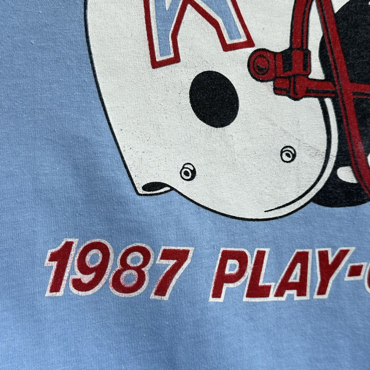 NFL × Vintage VINTAGE HOUSTON OILERS 1987 PLAY-OFFS NFL TEE SINGLE STITCH Size US L / EU 52-54 / 3 - 7 Thumbnail