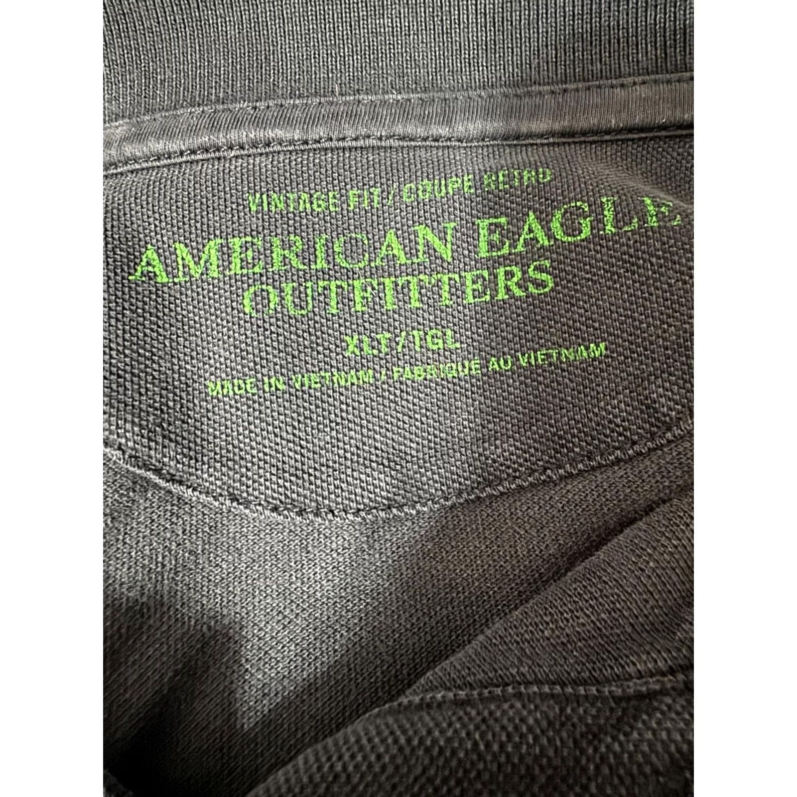 American Eagle Outfitters American Eagle Outfitters Polo Shirt Mens XL Black Cotton Short Sleeve Button-Down Vintage Fit Chest Logo Embroidered Eagle Polo Shirt Size US XL / EU 56 / 4 - 3 Thumbnail