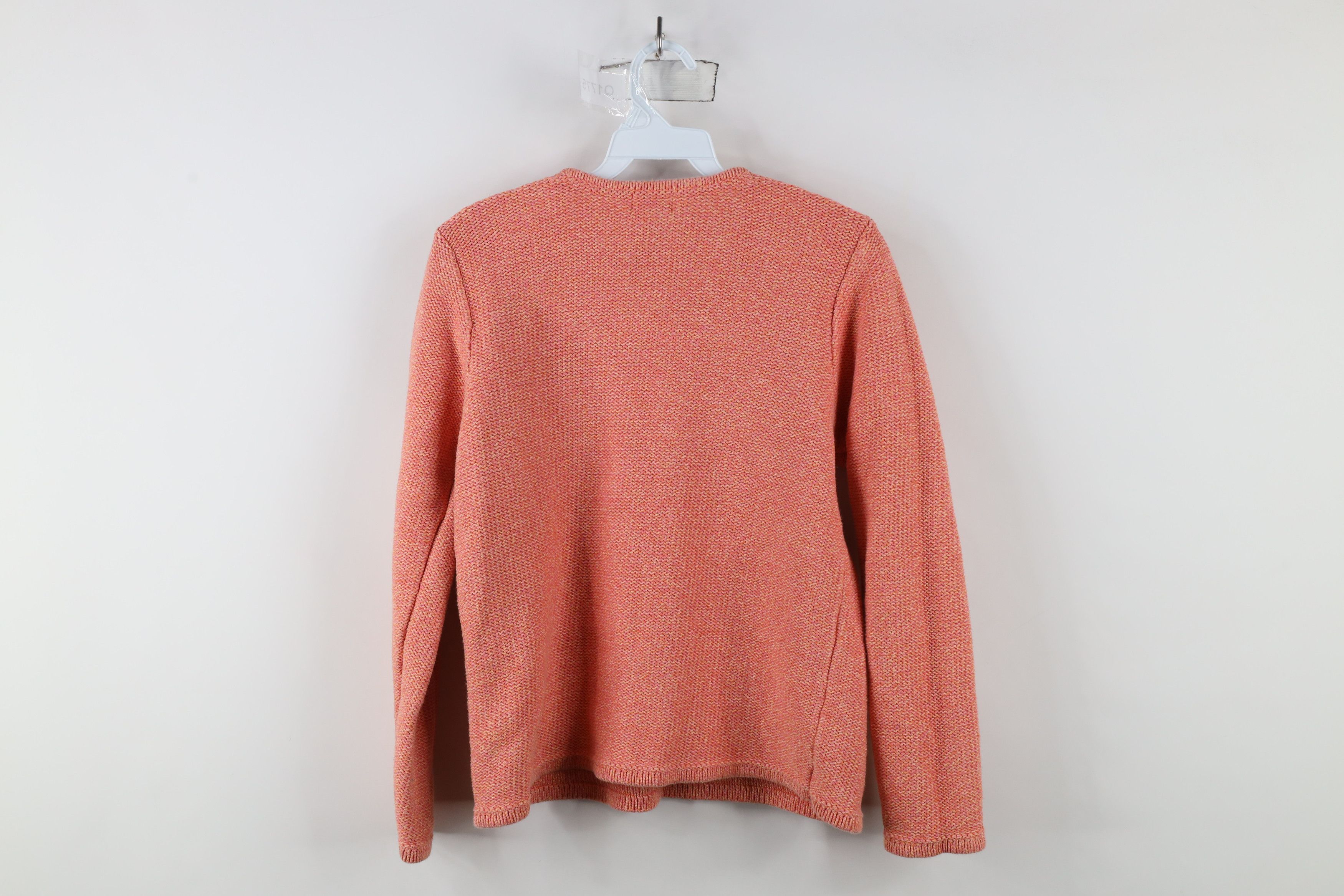 L.L. Bean × Vintage Vintage LL Bean Blank Tight Weave Cotton Knit Sweater Pink Size M / US 6-8 / IT 42-44 - 6 Thumbnail