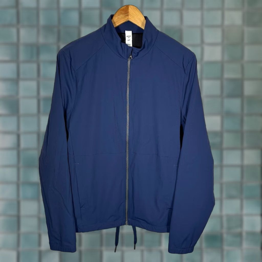 Rhone Rhone Coaches Jacket Mens Small Dark Indigo Blue Full Zip Lightweight Pockets Zip Nylon Windbreaker Casual Travel Size US S / EU 44-46 / 1 - 1 Thumbnail
