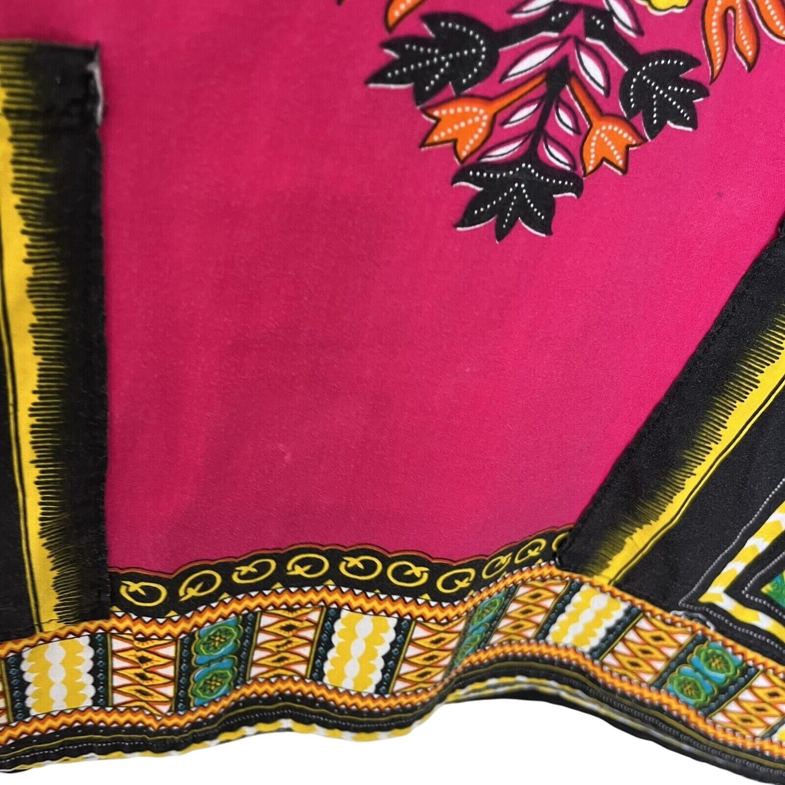 Tribal Streetwear × Vintage Fun Wear | Vintage African Tribal Dashiki XL Pink Pockets Size XL / US 12-14 / IT 48-50 - 5 Thumbnail