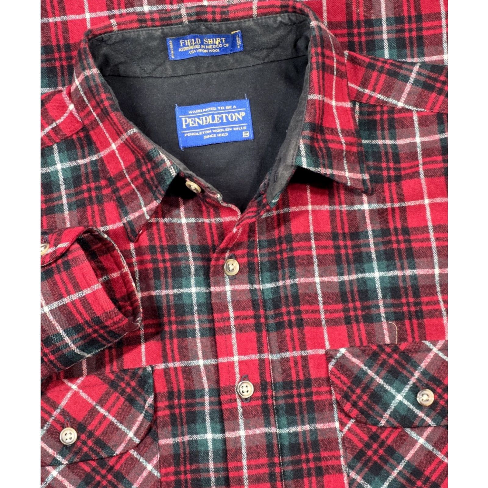 Pendleton VINTAGE Pendleton Shirt Button-Up Mens M Long Plaid Virgin Wool Red O'Neill Tartan Flannel Size US M / EU 48-50 / 2 - 4 Thumbnail