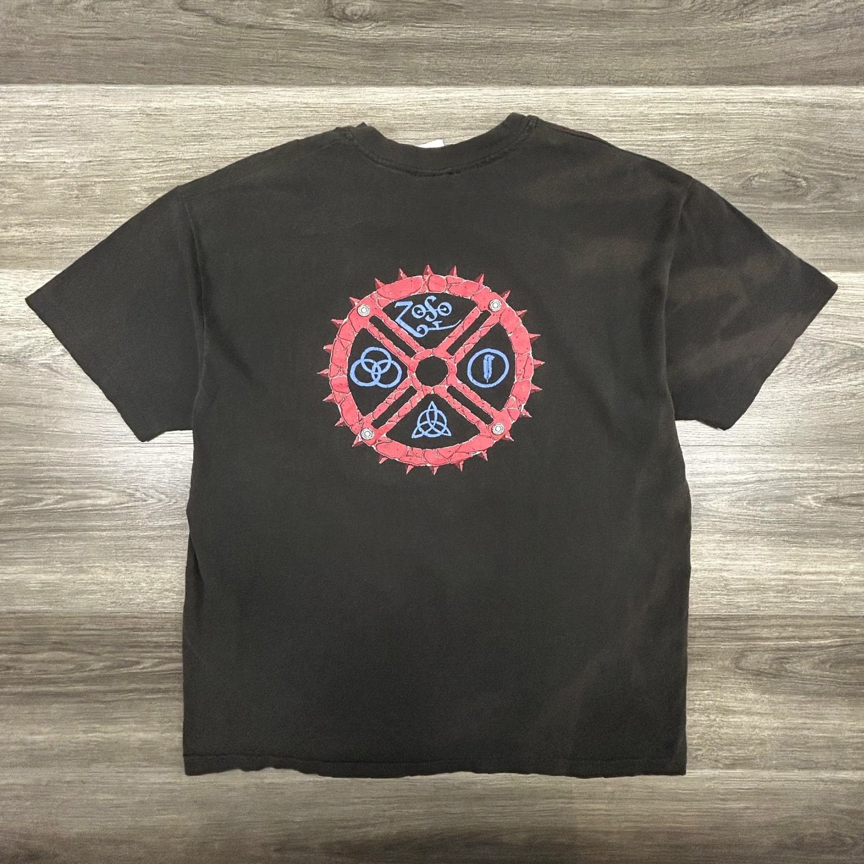 Hanes VINTAGE Led Zeppelin Shirt Mens XL Black 1993 Zoso Graphic 90s USA VERY RARE Size US XL / EU 56 / 4 - 2 Thumbnail