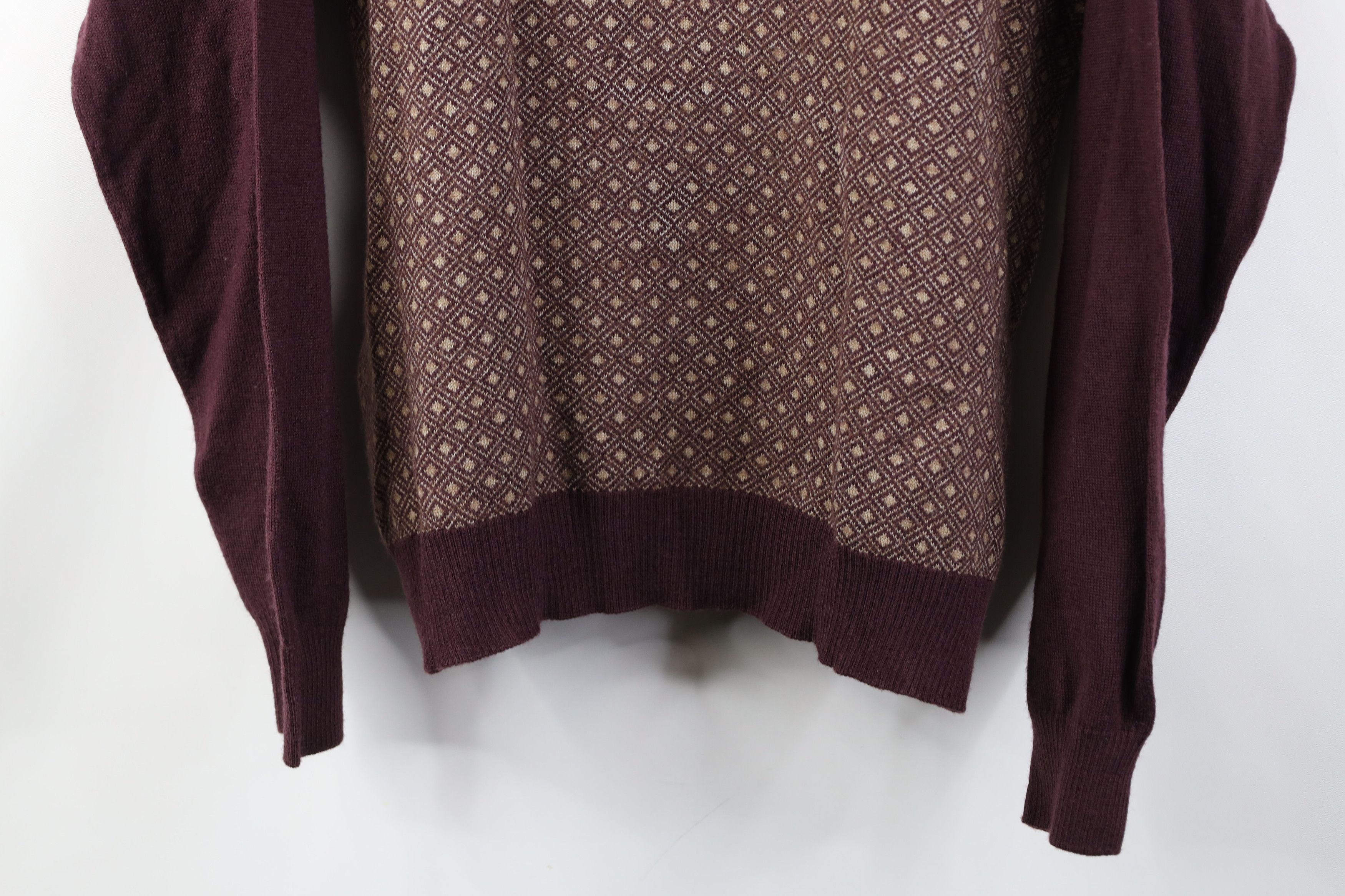 Vintage Vintage 90s Streetwear Diamond Wool Blend Knit Sweater Size M / US 6-8 / IT 42-44 - 3 Thumbnail
