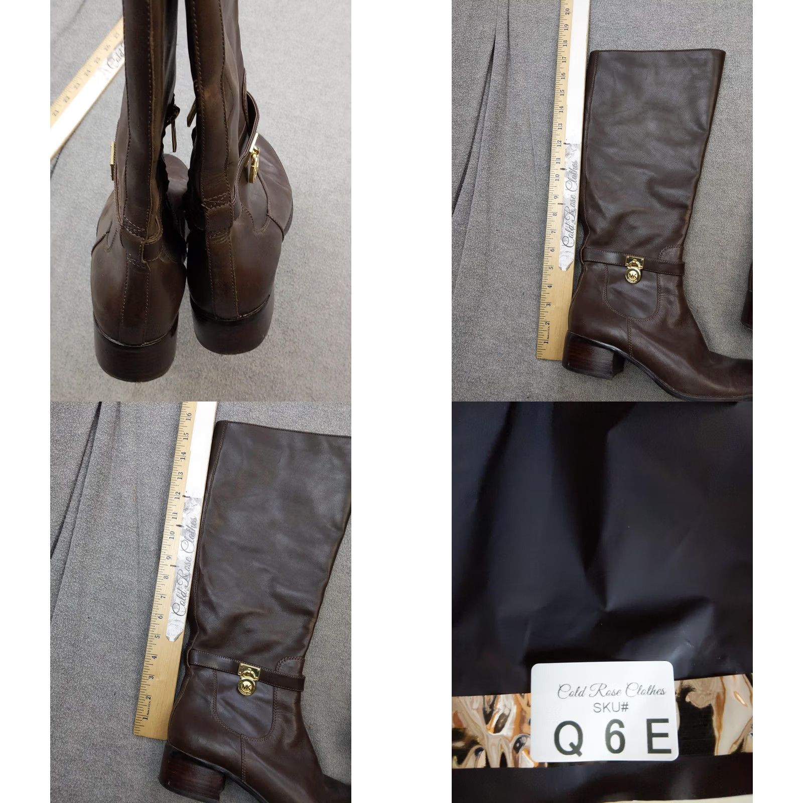 Michael Kors Michael Kors Boots Womens 9.5 Brown Leather Riding Knee High Side Zip Heel Boots Size US 10 / IT 40 - 8 Thumbnail