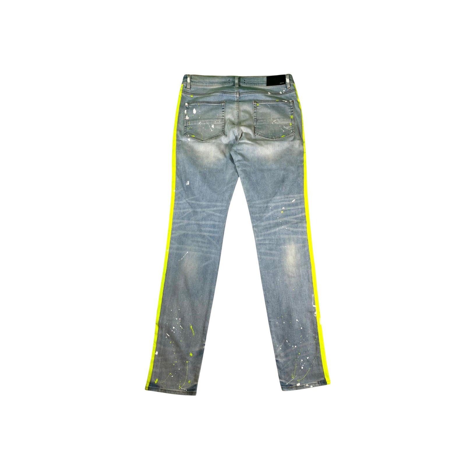 Amiri Amiri Splatter Stripe Light Wash & Neon Jeans Size US 36 / EU 52 - 2 Thumbnail