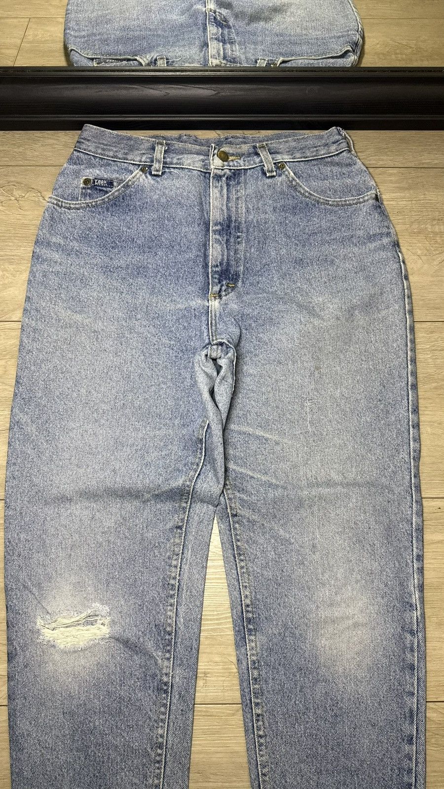 Lee Vintage 1990s Women’s Lee 12 Acid Wash Straight Leg Denim Size 34" / US 12 / IT 48 - 3 Thumbnail