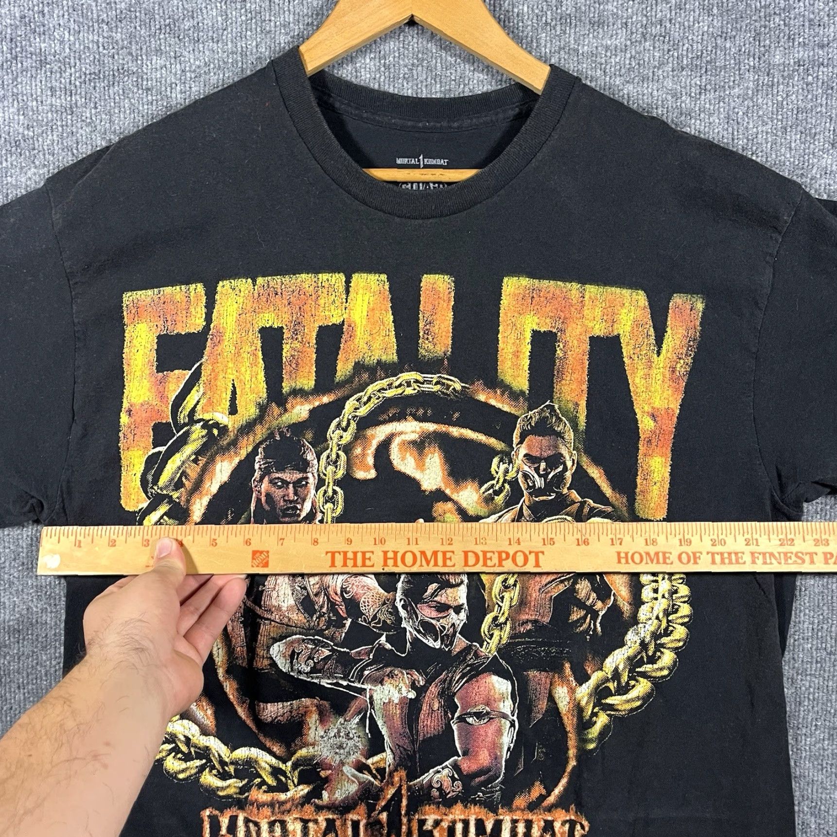 GOAT Crew Mortal Kombat Fatality Goat Crew T Shirt Mens Large Black Double Sided Rap Tee Size US L / EU 52-54 / 3 - 5 Thumbnail