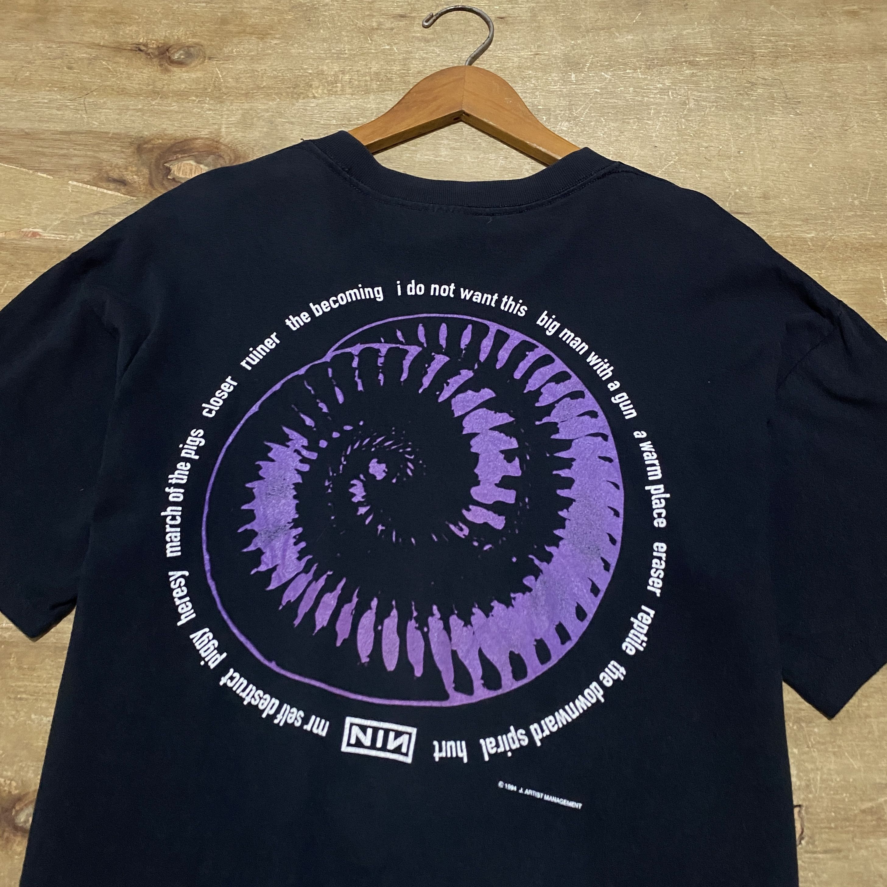 Band Tees Vtg 1994 Nine Inch Nails Downward Spiral T-Shirt Size US L / EU 52-54 / 3 - 2 Thumbnail