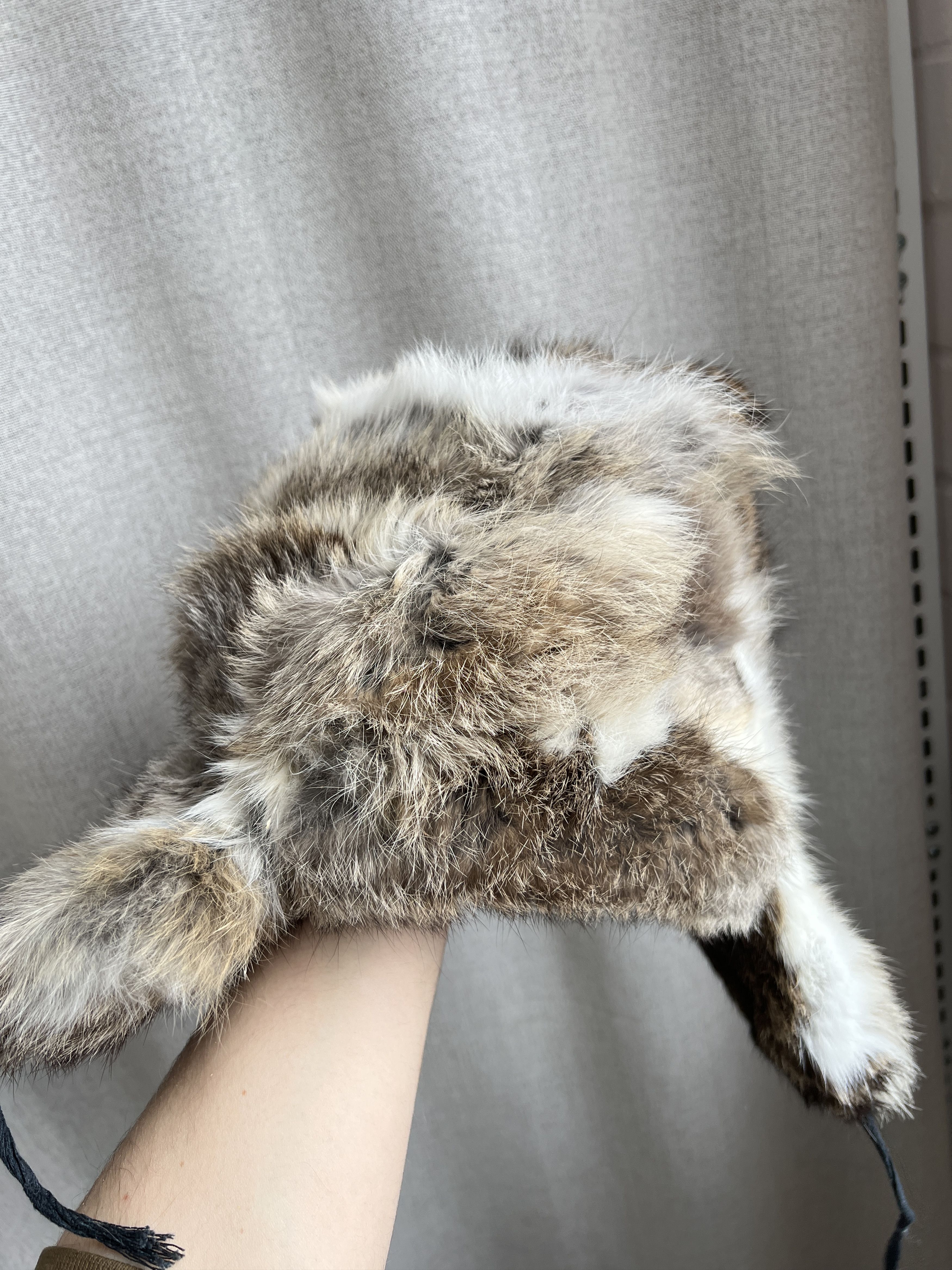 Vintage Vintage Ushanka Floppy Ears Real Rabbit Fur Hat Distressed Size ONE SIZE - 7 Thumbnail
